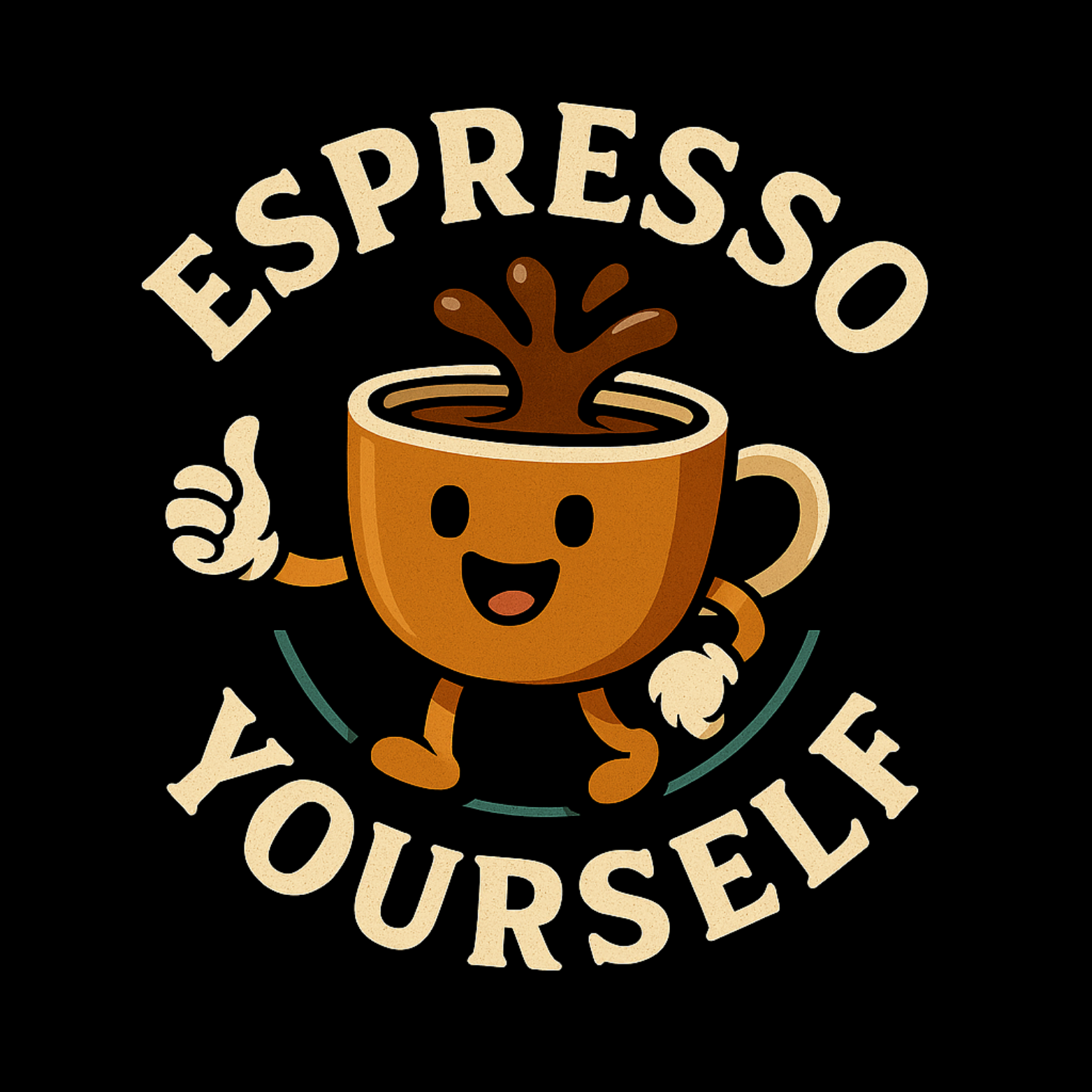 Espresso Yourself Crewneck Sweatshirt - Black design preview