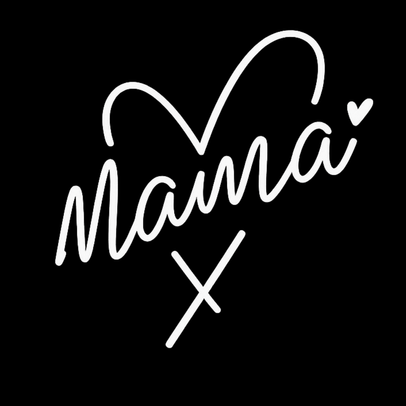 Mama Heart Crewneck Sweatshirt - Black design preview