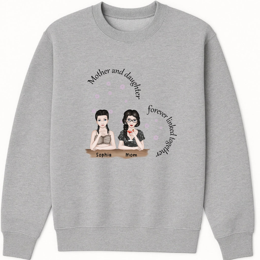 Mother and daughters forever linked together Sweatshirt hero product mockup