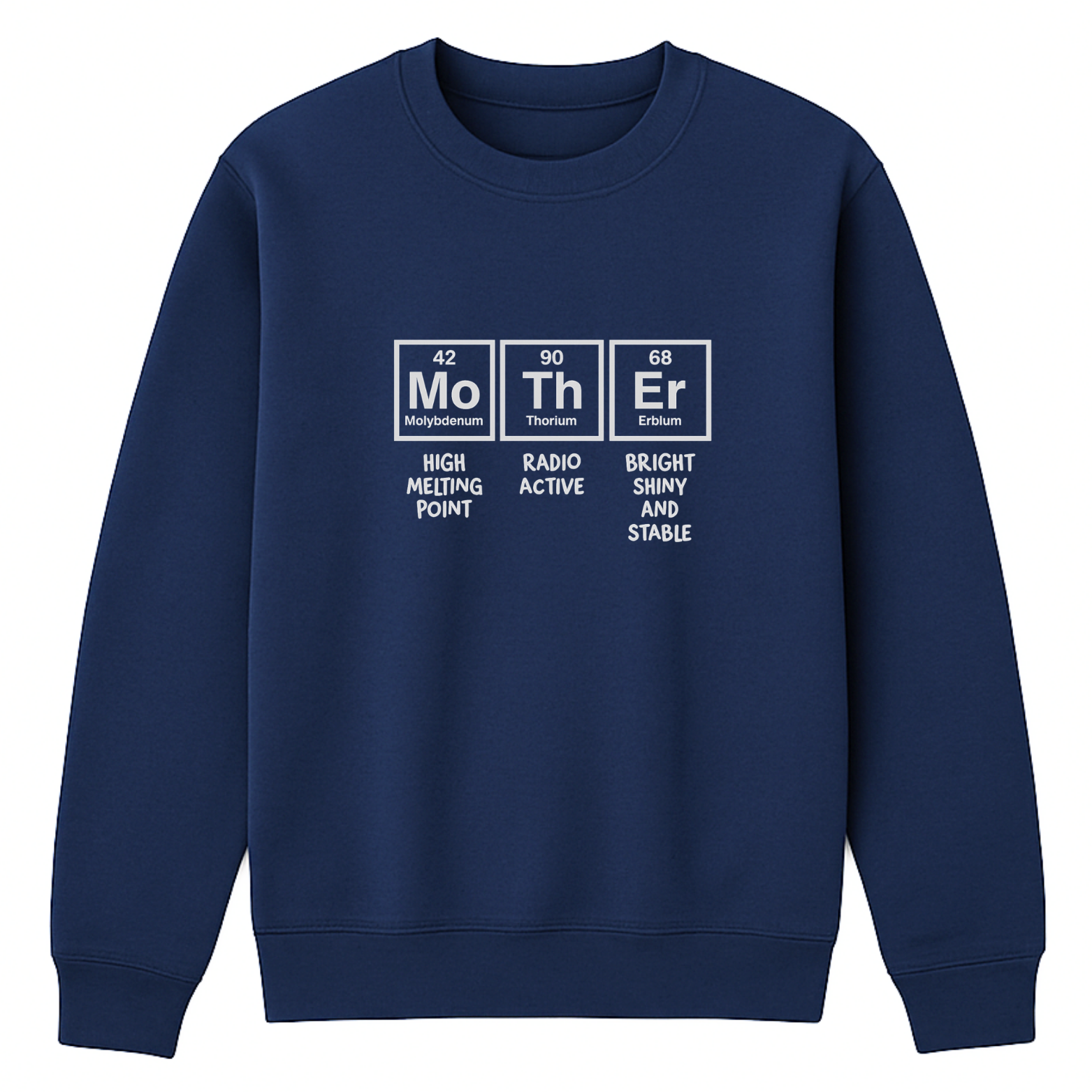 Mom Chemistry Crewneck Sweatshirt - Navy mockup