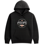 Mom The Heart Of Our Home Hoodie - Black mockup