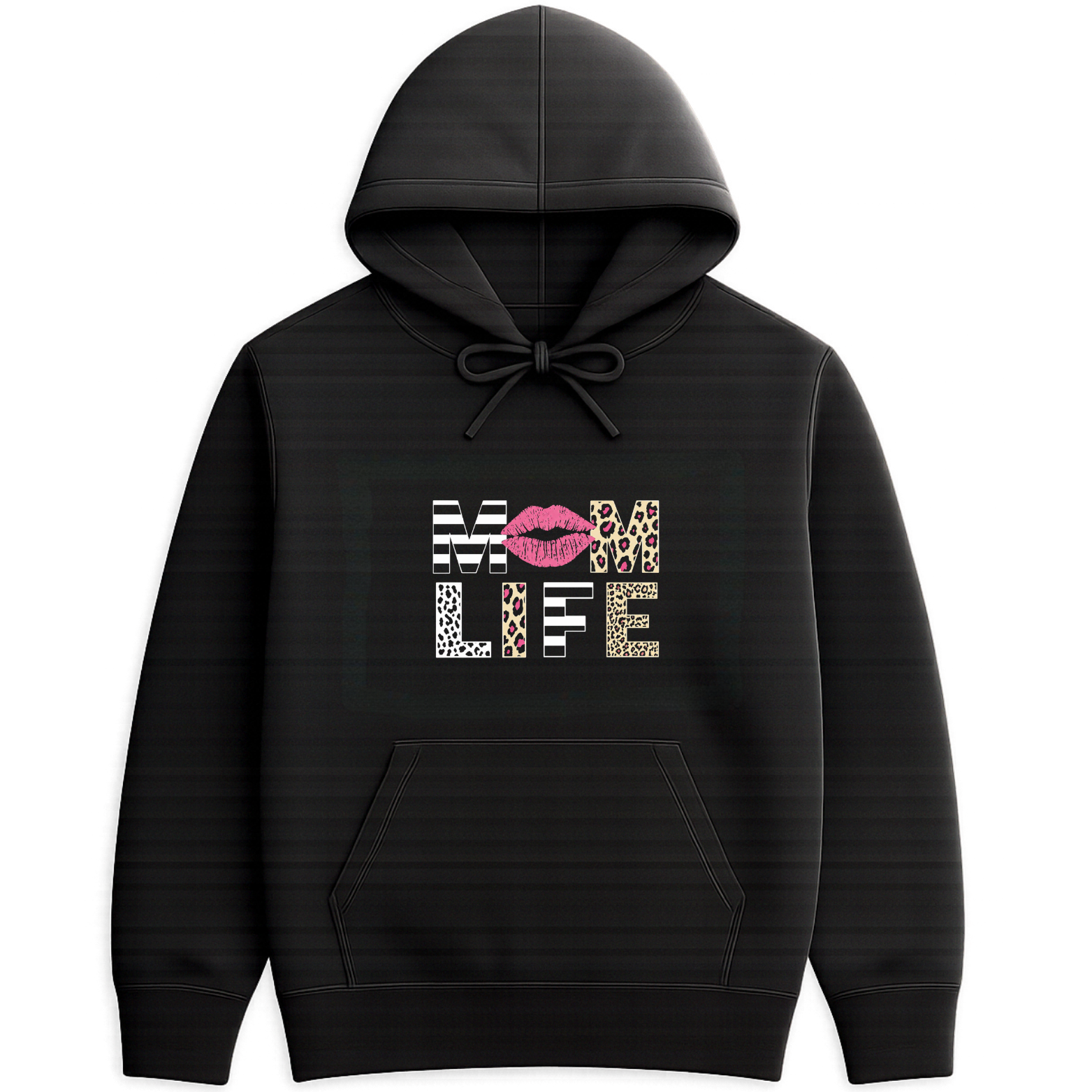 Mom Life Hoodie - Black mockup