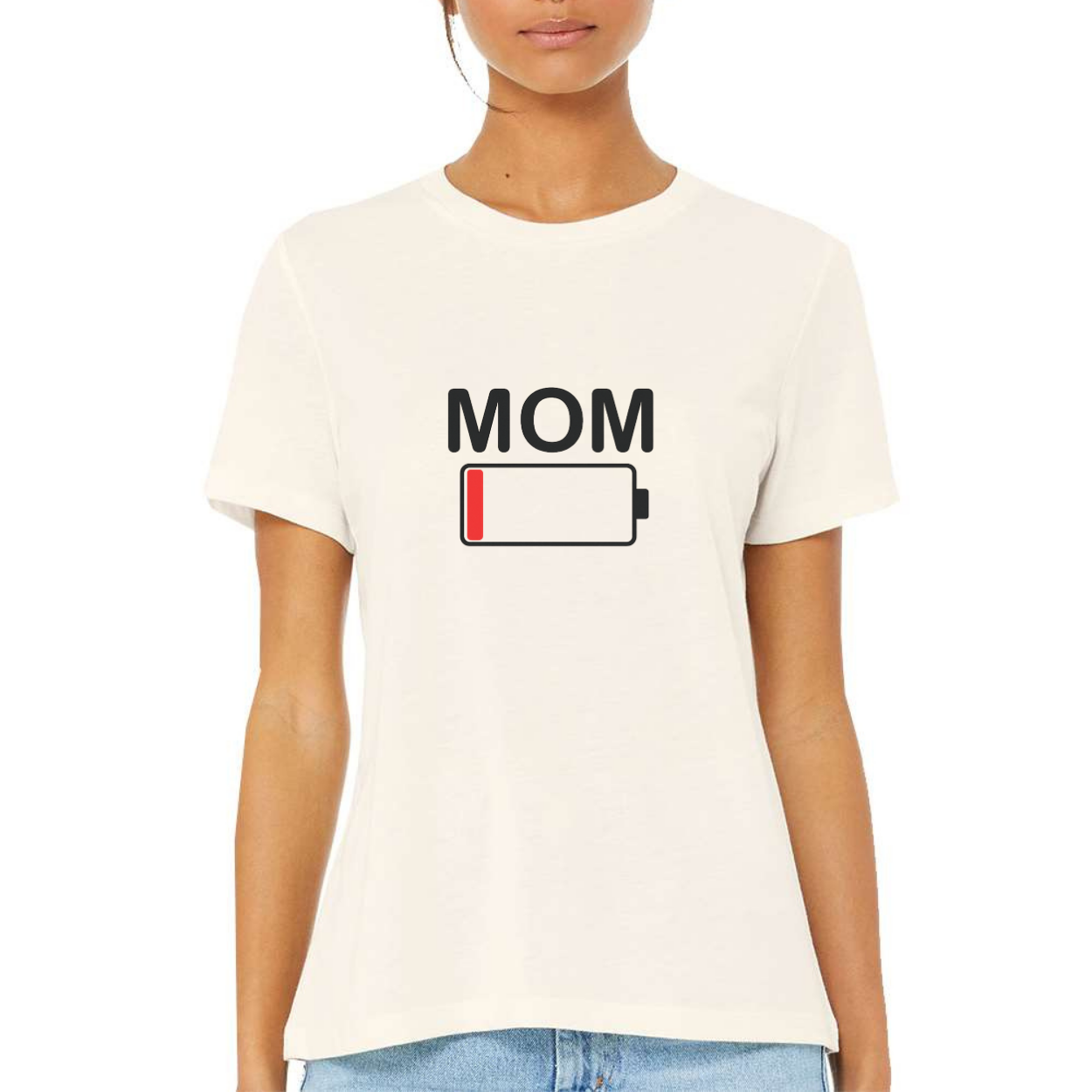 Mom Battery Low Women's Premium Ultra-Premium T-Shirt color variation 12