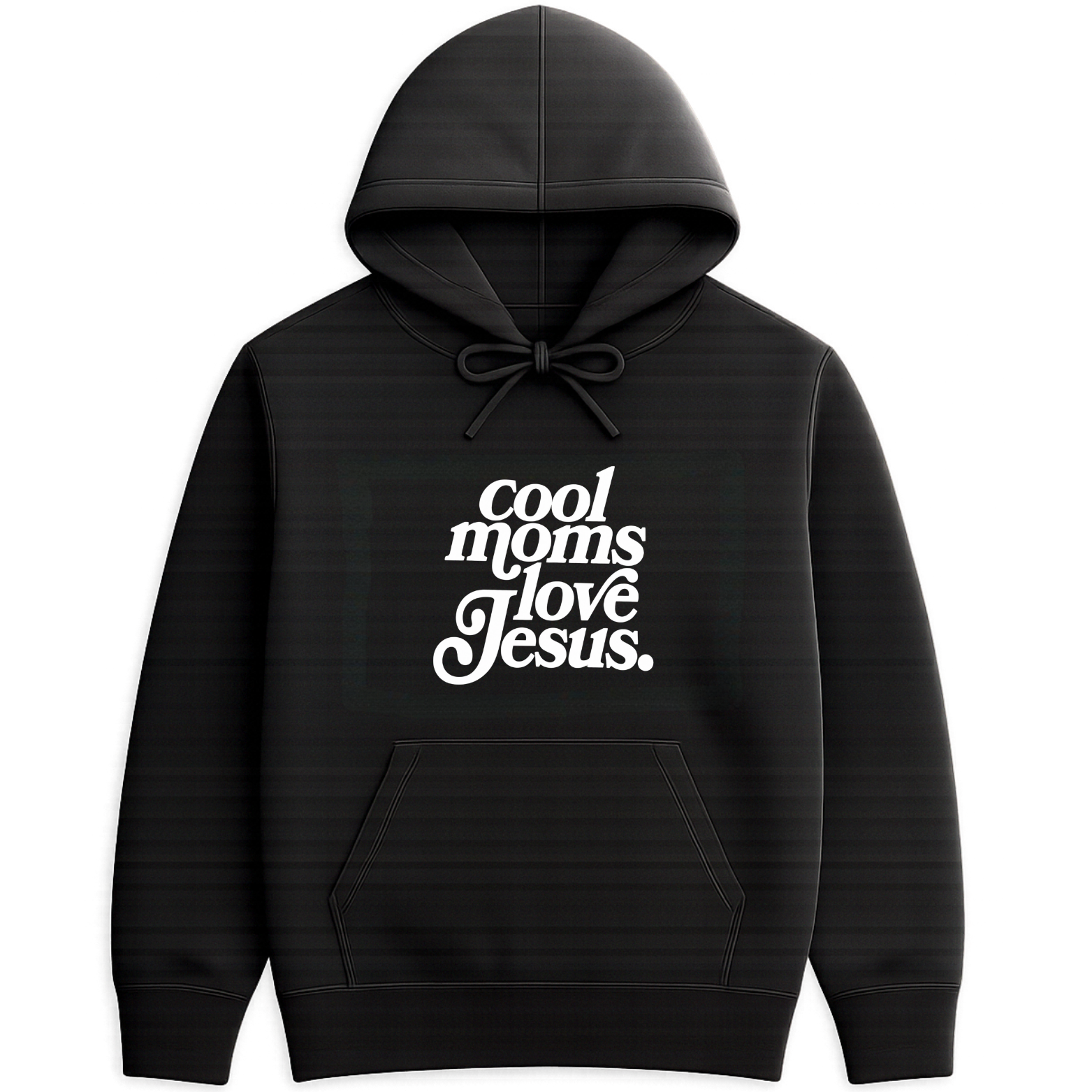 Cool Moms Love Jesus Hoodie - Black mockup