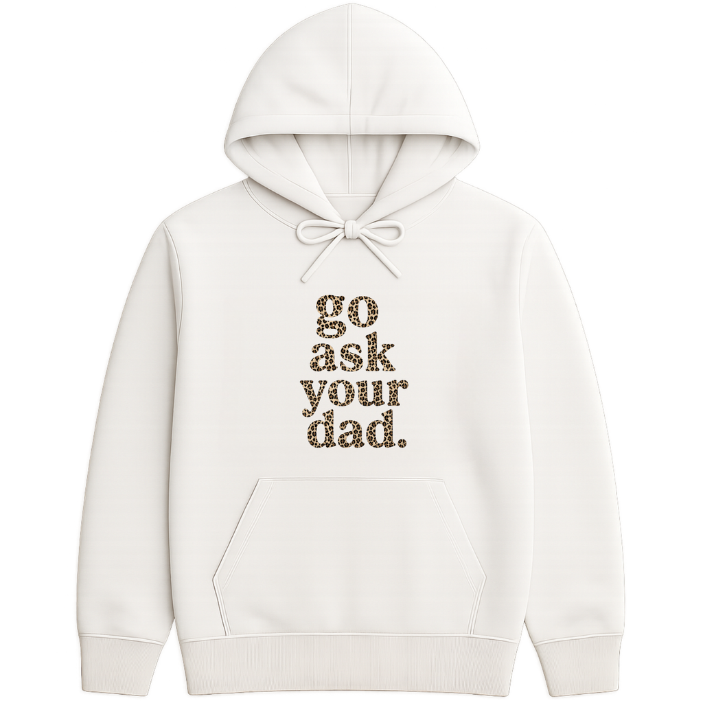 Go Ask Your Dad Hoodie - Black mockup