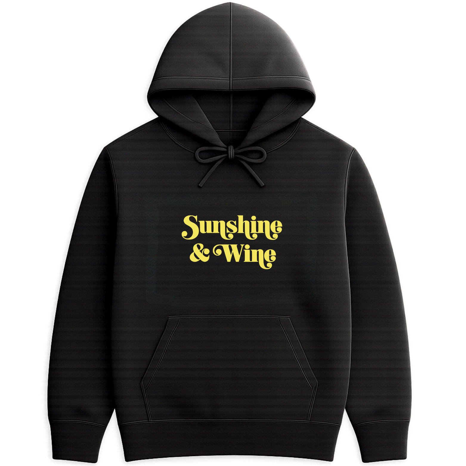 Sunshine & Wine Hoodie - Black mockup