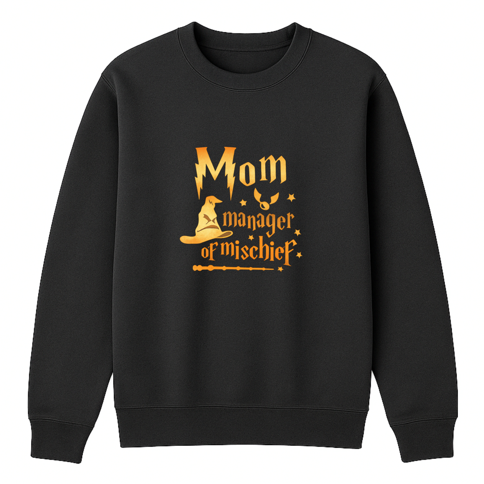 Mom Manager Of Mischief Crewneck Sweatshirt - Navy mockup
