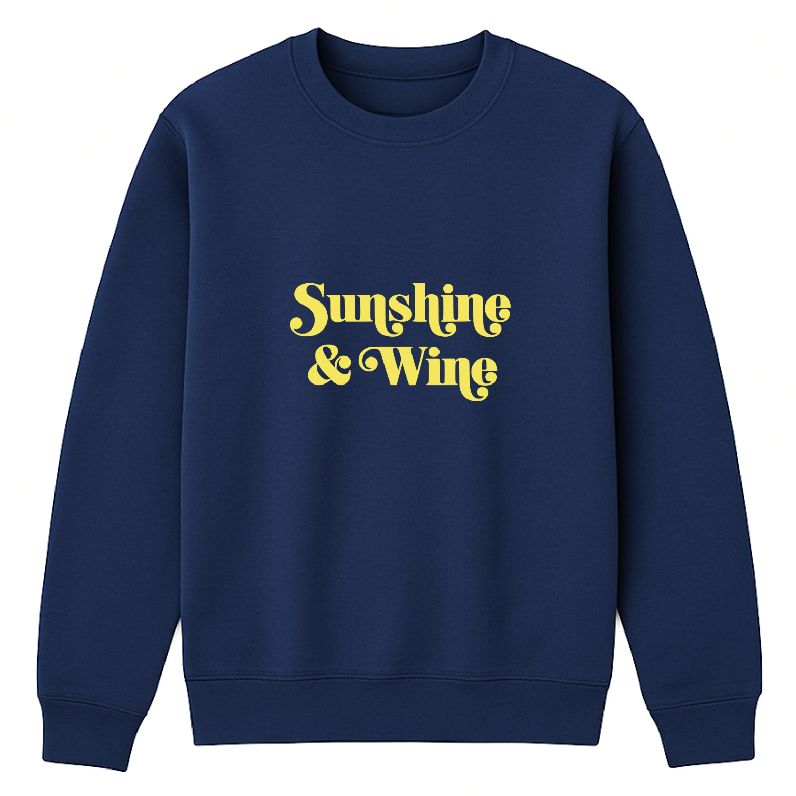 Sunshine & Wine Crewneck Sweatshirt - Navy mockup