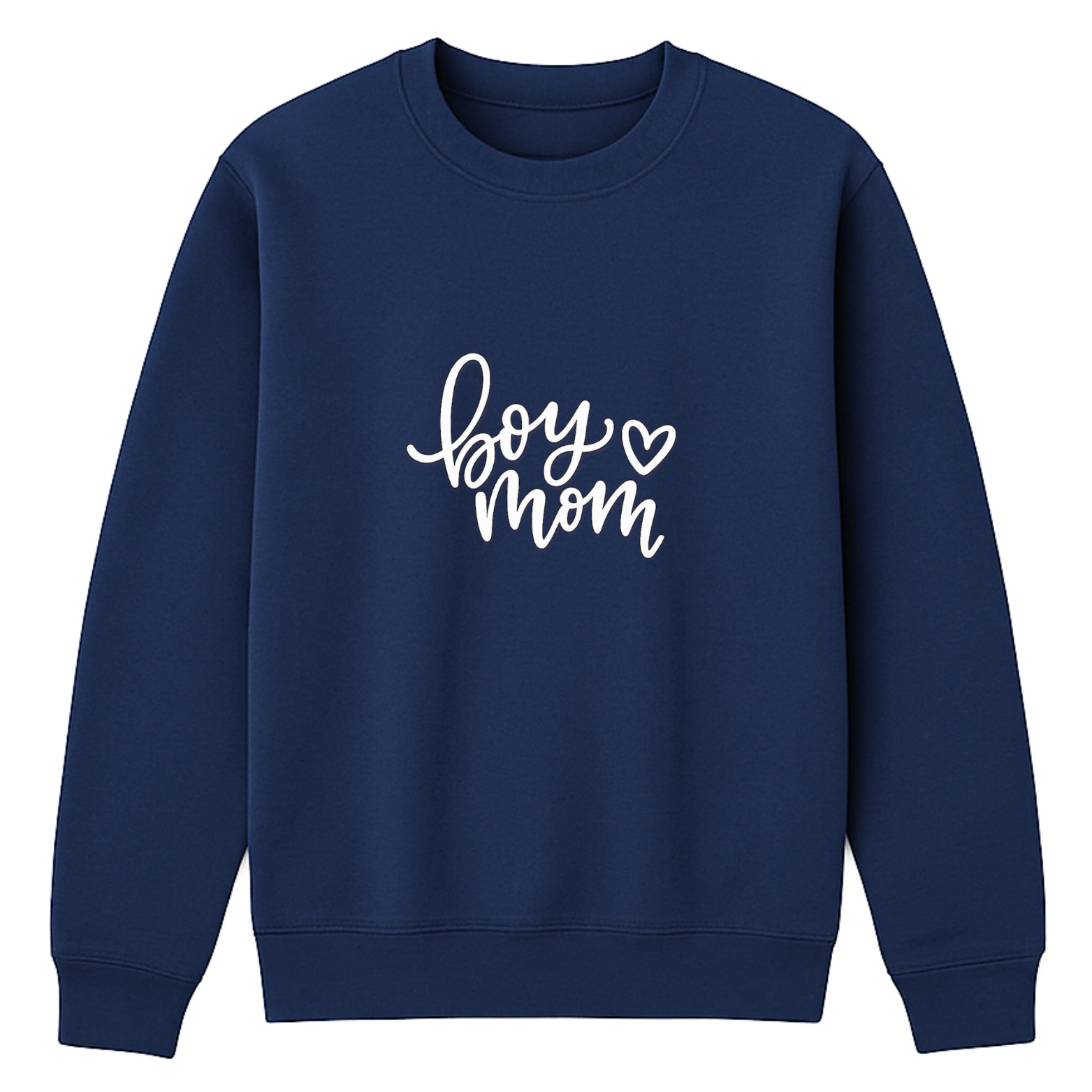 Boy Mom Crewneck Sweatshirt - Navy mockup