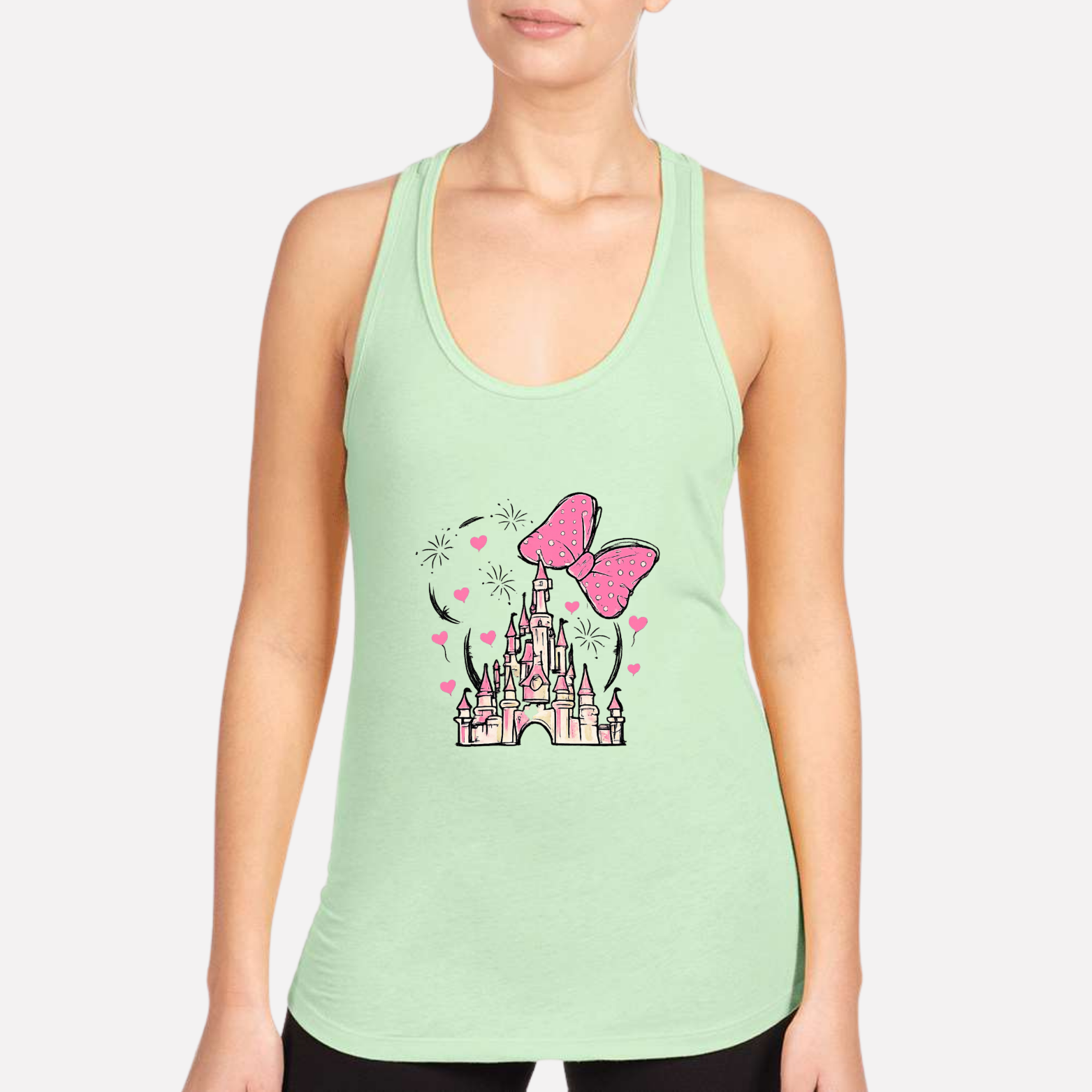Magical Women's Racerback Tank - Mint front mockup
