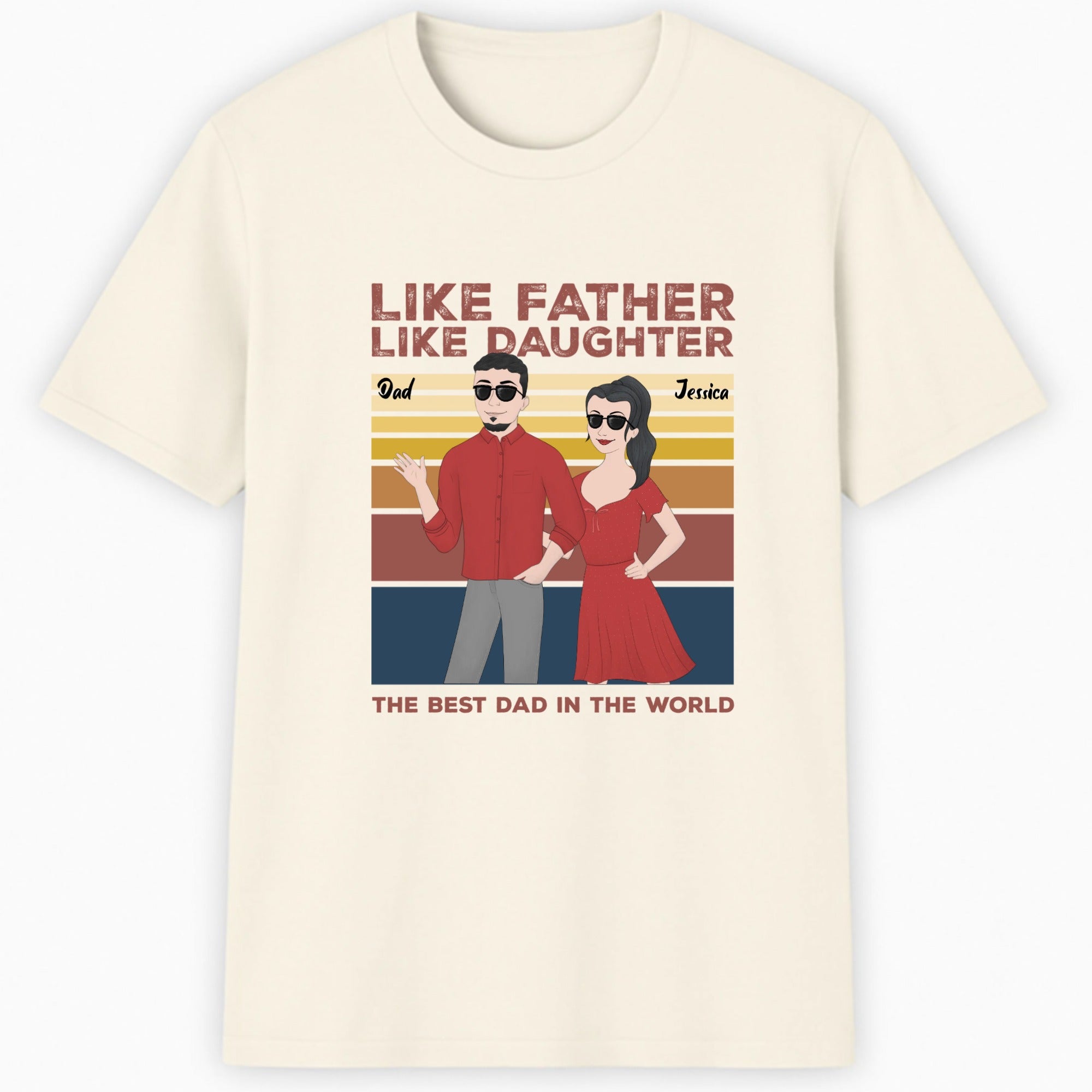 Like father, like daughter Classic T-Shirt hero product mockup