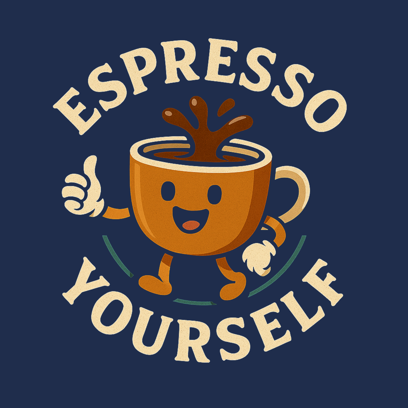 Espresso Yourself Crewneck Sweatshirt - Navy design preview