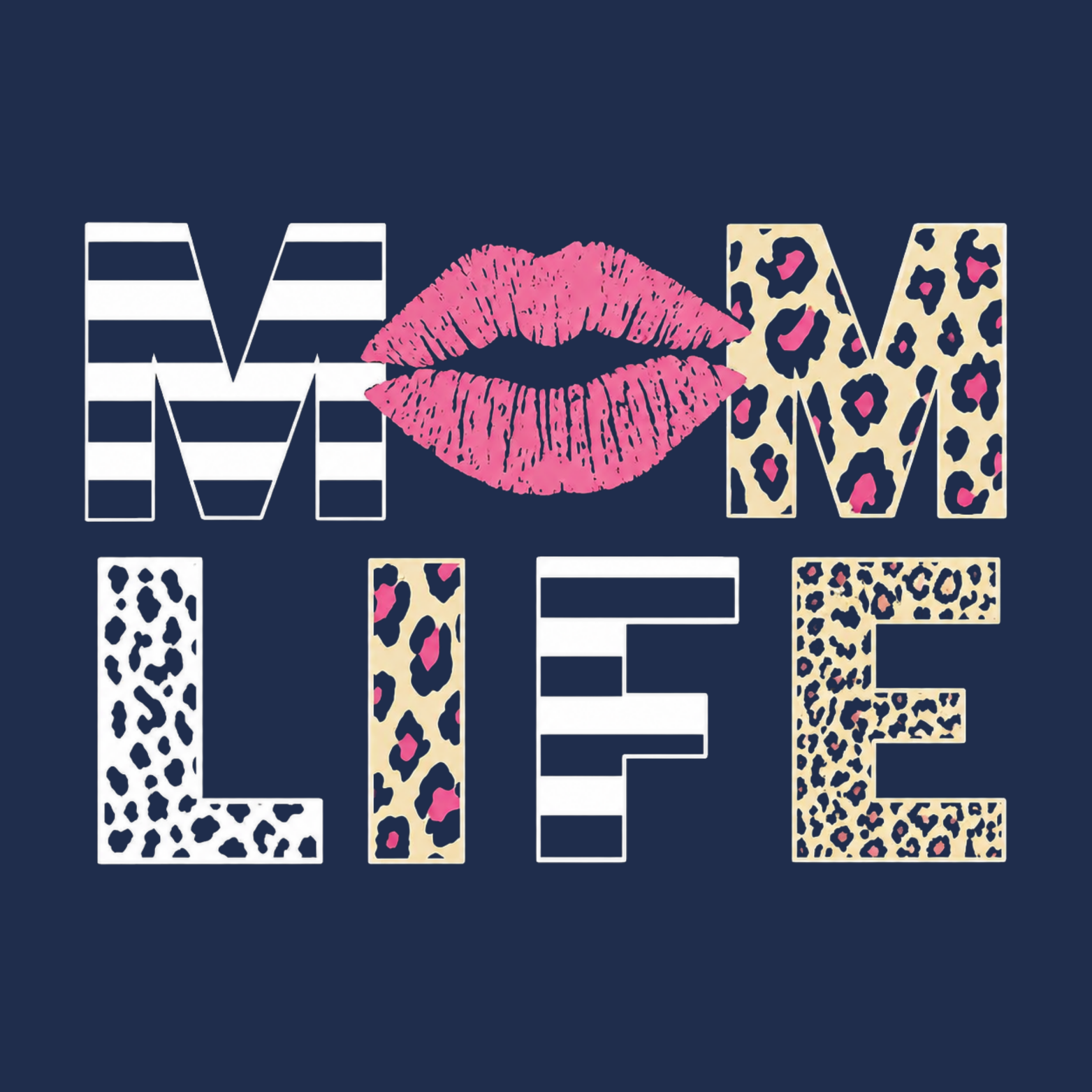 Mom Life Crewneck Sweatshirt - Navy design preview