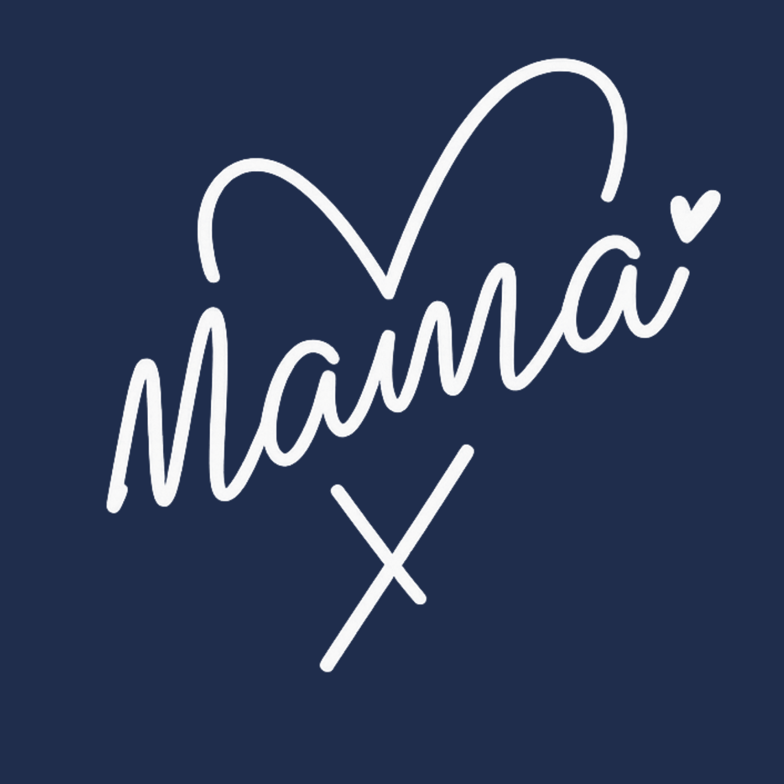 Mama Heart Crewneck Sweatshirt - Navy design preview
