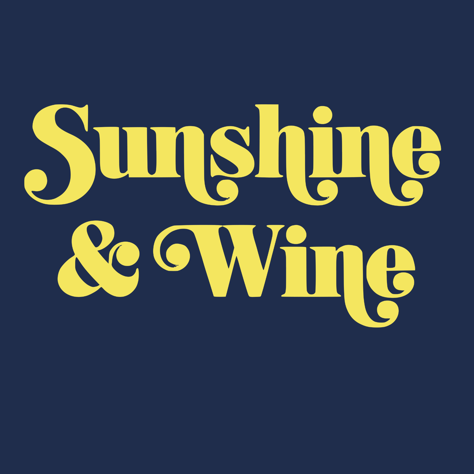 Sunshine & Wine Crewneck Sweatshirt - Navy design preview