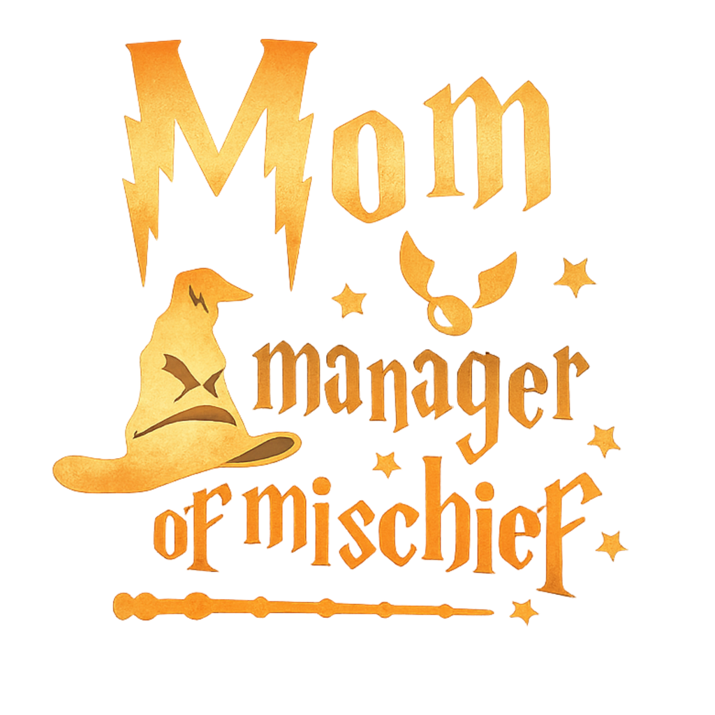 Mom Manager Of Mischief Hoodie - Black design preview