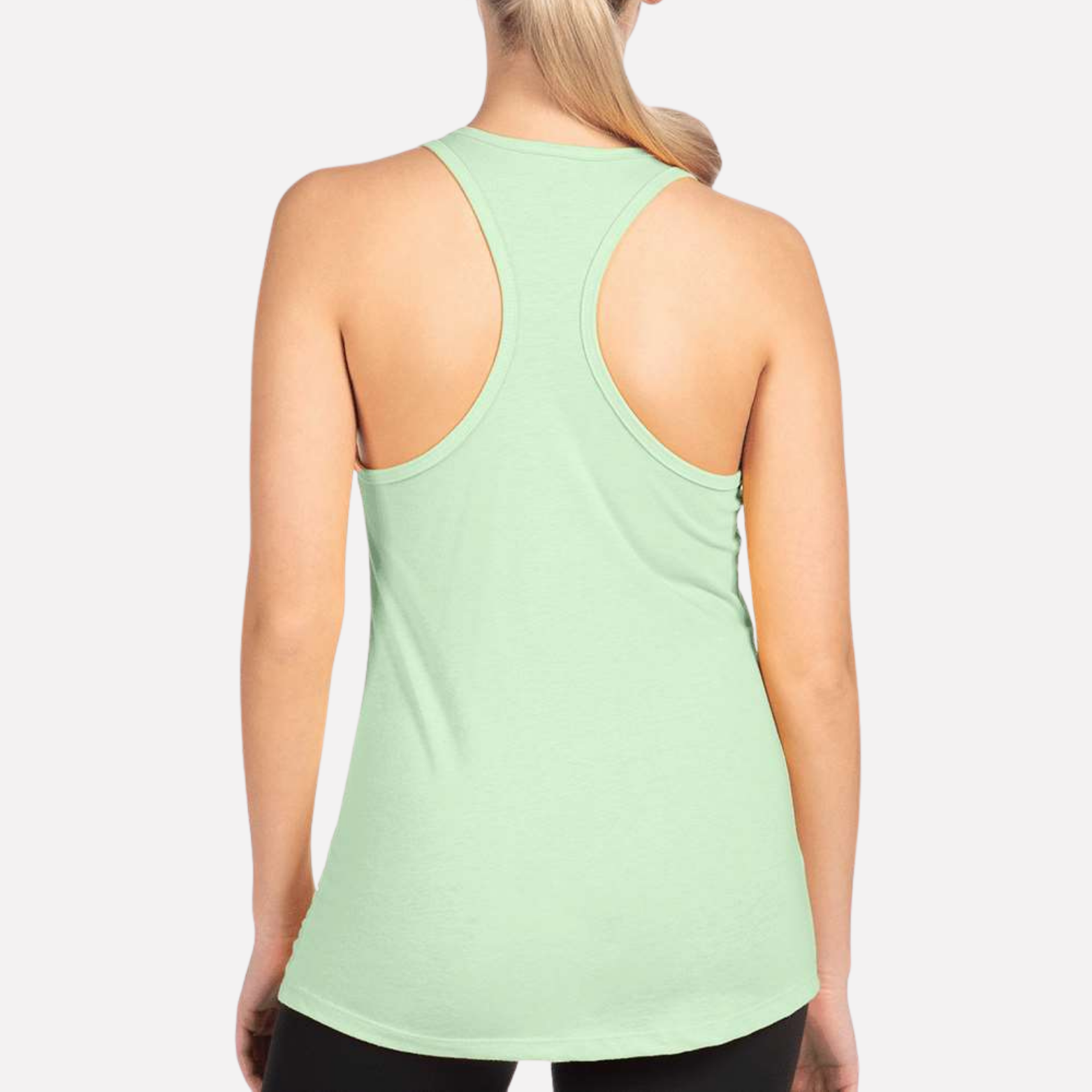 MAMA Women's Racerback Tank - Mint back mockup