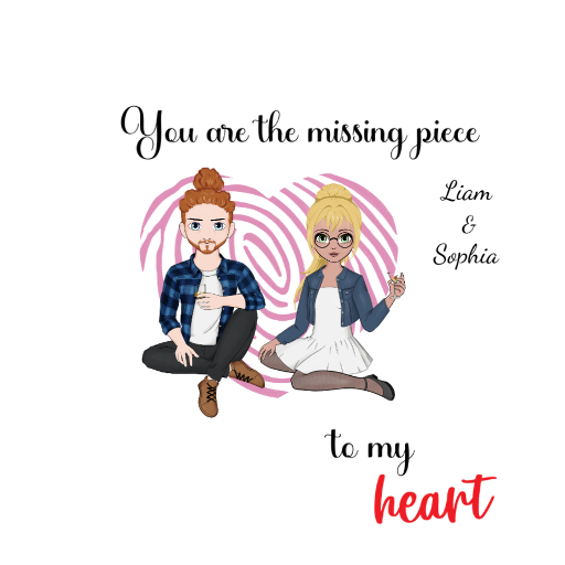 You are the missing piece to my heart Hoodie alternate product view 2