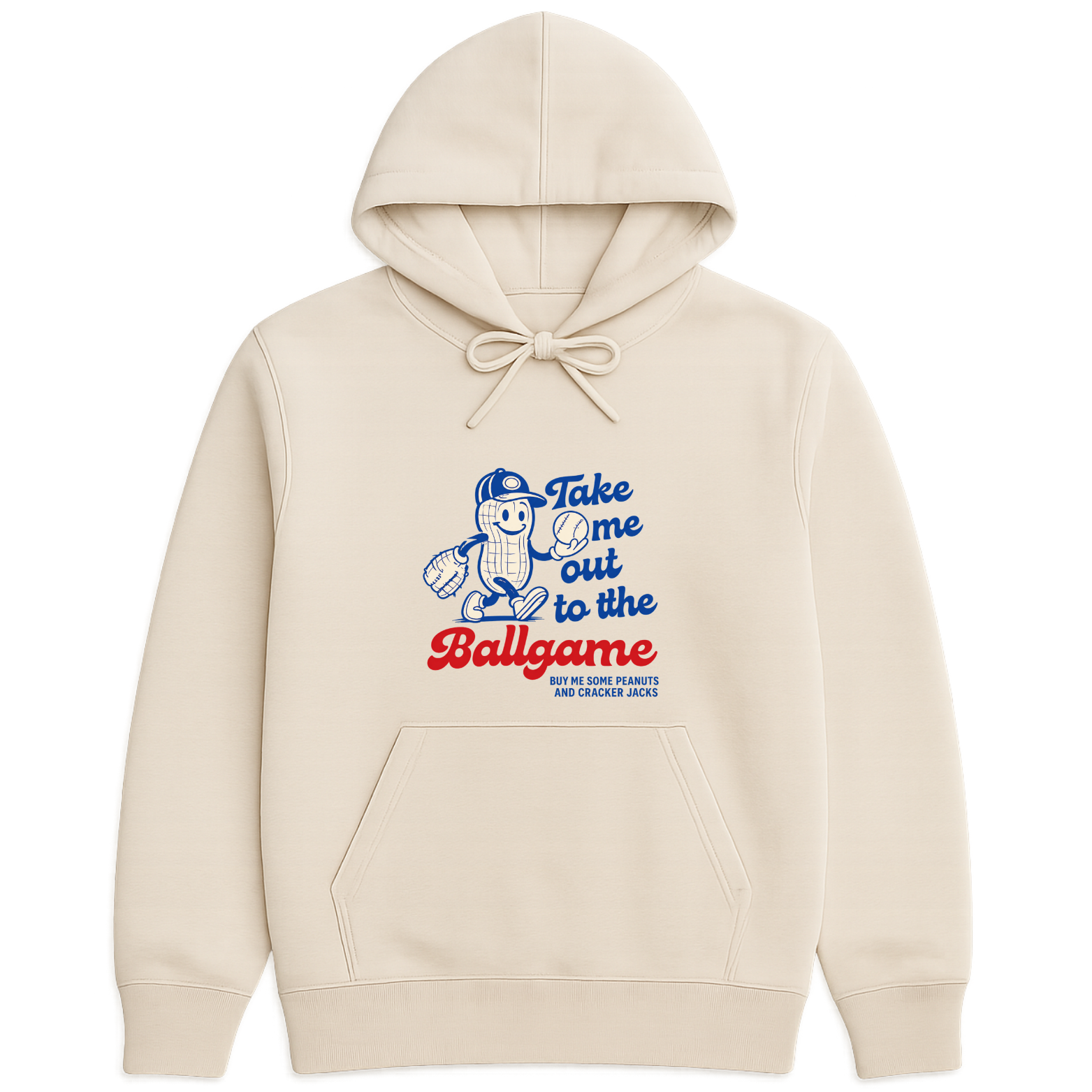 Take Me Out To The Ballgame Hoodie - Natural mockup