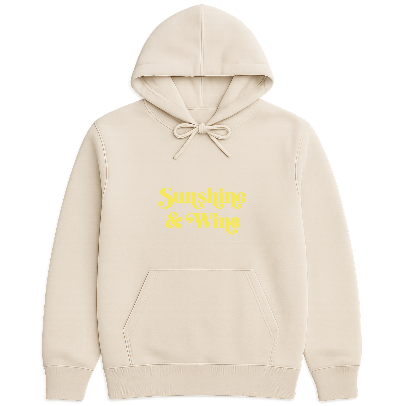 Sunshine & Wine Hoodie - Natural mockup