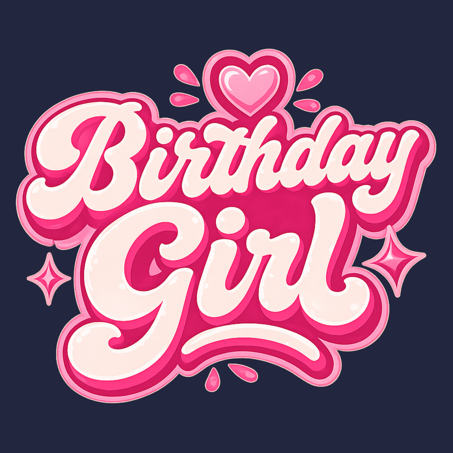 Birthday Girl Women's Ultra-Premium Triblend T-Shirt - Navy design preview
