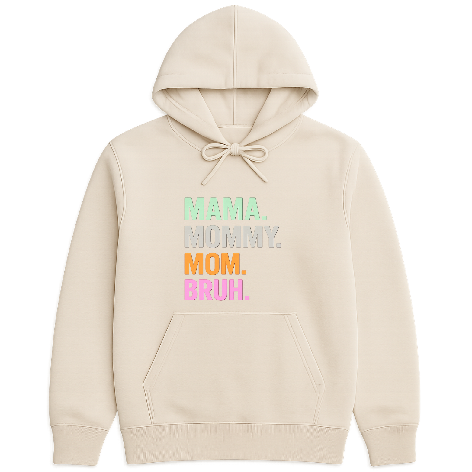 Mom Bruh Hoodie - Natural mockup
