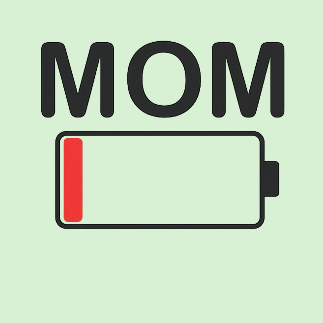 Mom Battery Low Women's Racerback Tank color variation 14