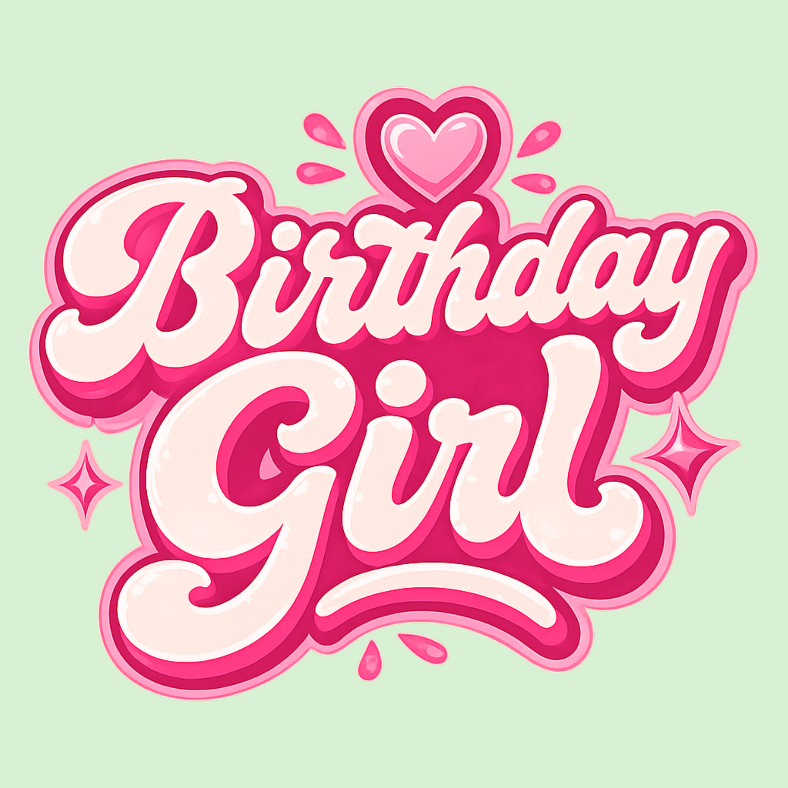 Birthday Girl Women's Racerback Tank - Mint design preview