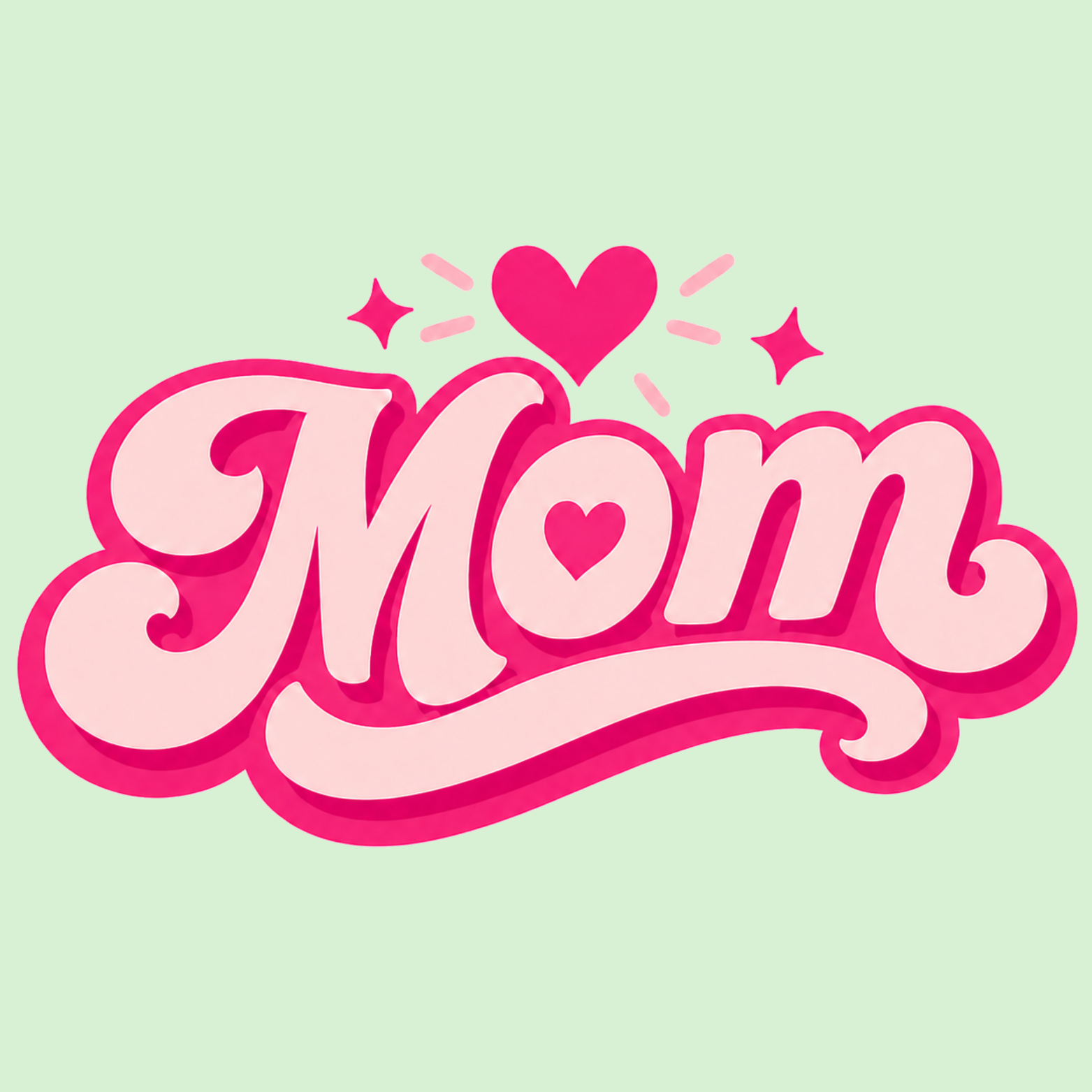Mom Heart Women's Racerback Tank - Mint design preview