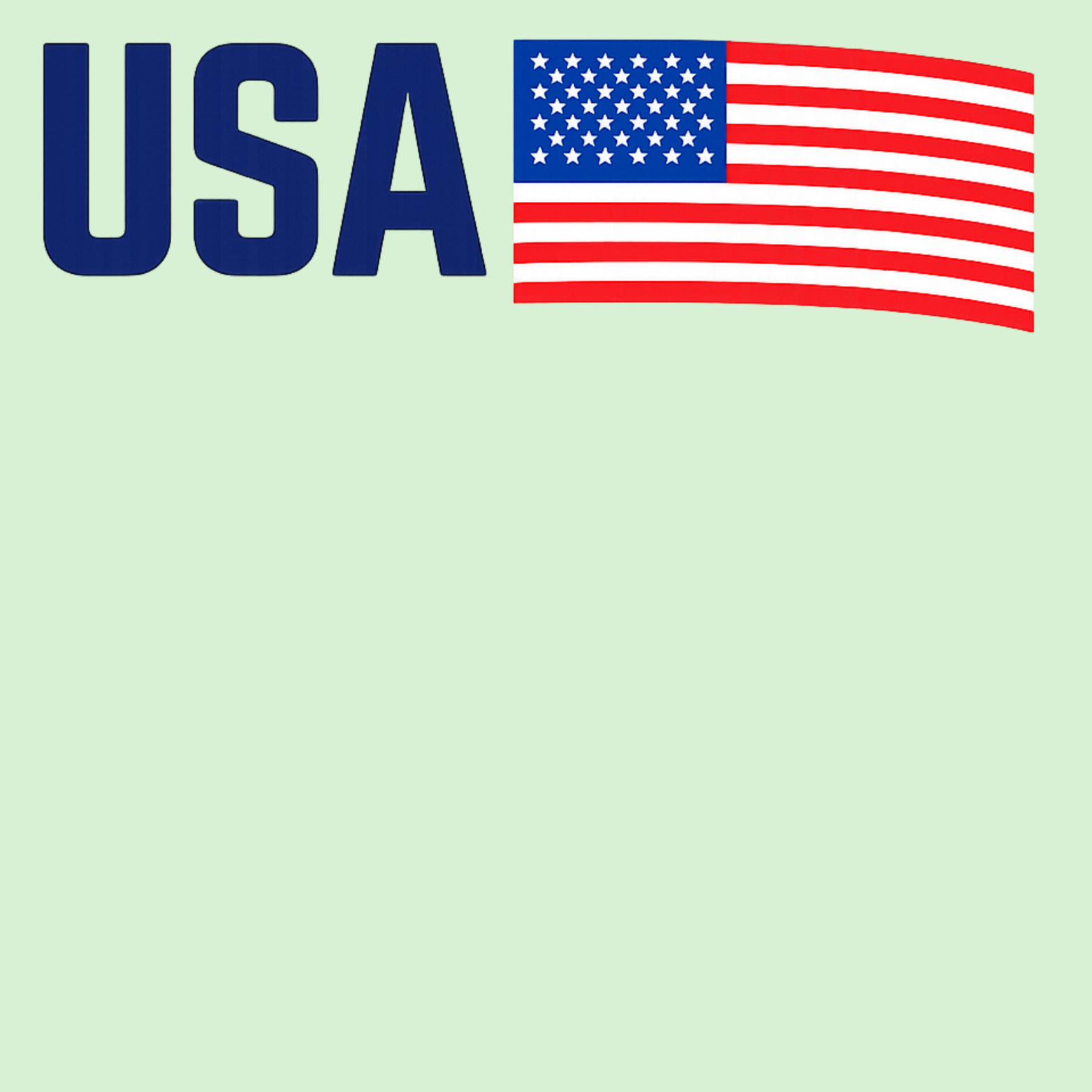 USA Women's Racerback Tank - Mint design preview