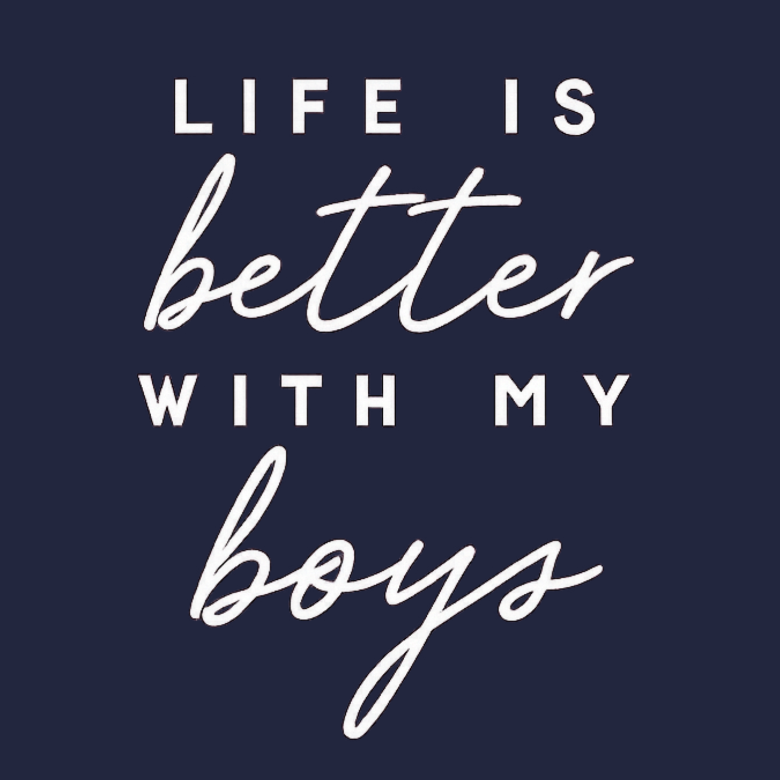 Life Is Better With My Boys Women's Ultra-Premium Triblend T-Shirt - Navy design preview