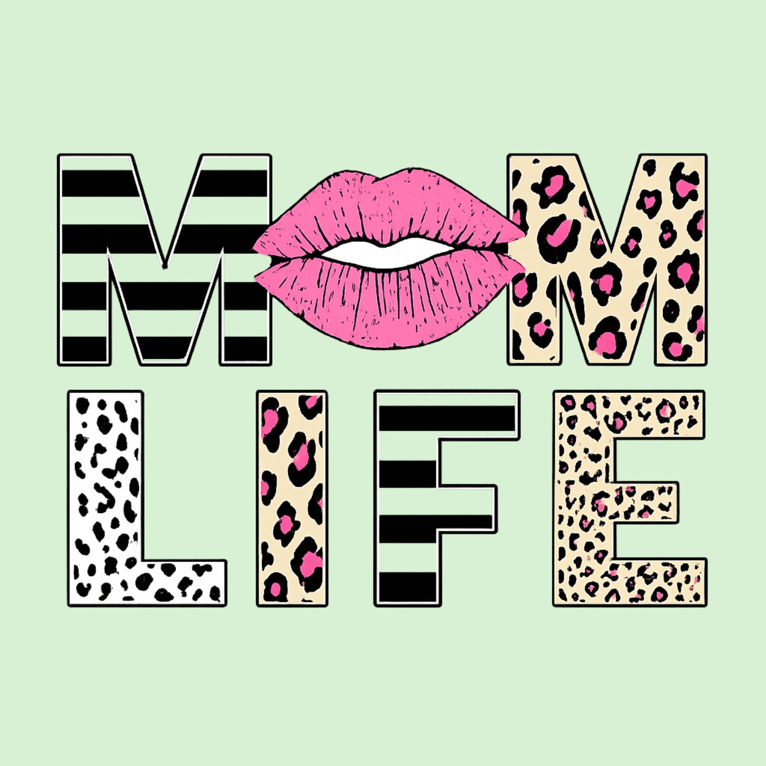 Mom Life Women's Racerback Tank - Mint design preview