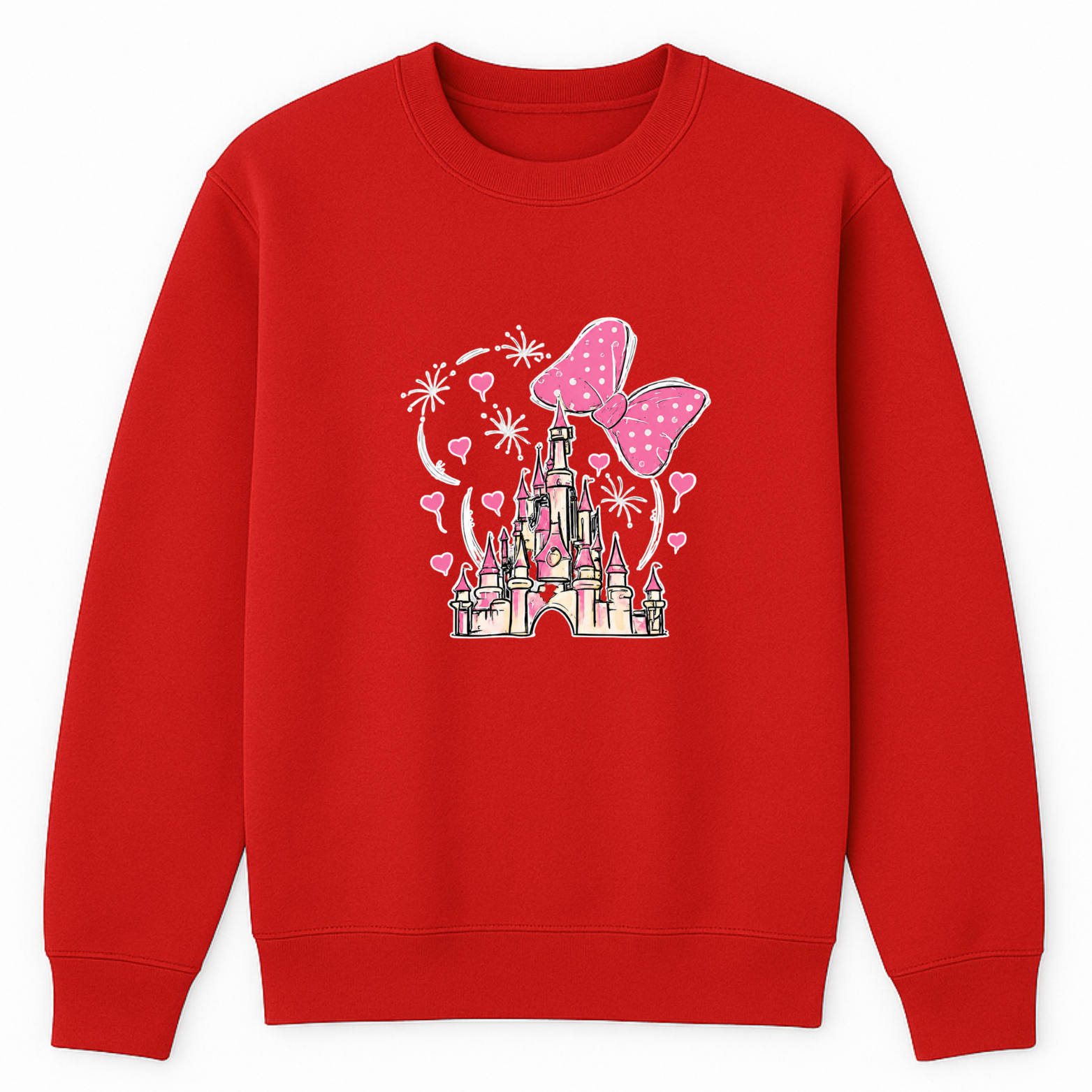 Magical Crewneck Sweatshirt - Red mockup