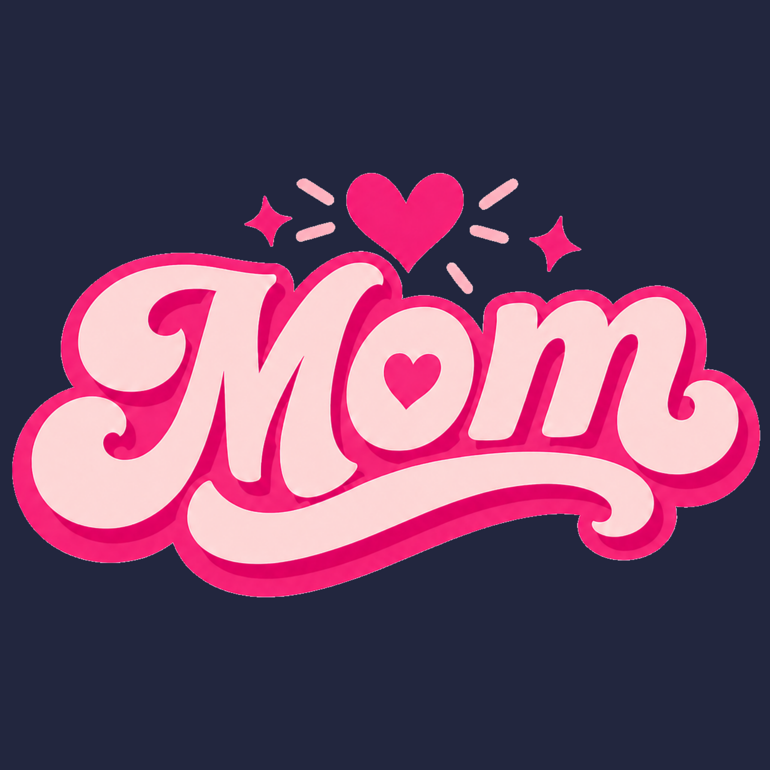 Mom Heart Women's Ultra-Premium Triblend T-Shirt - Navy design preview