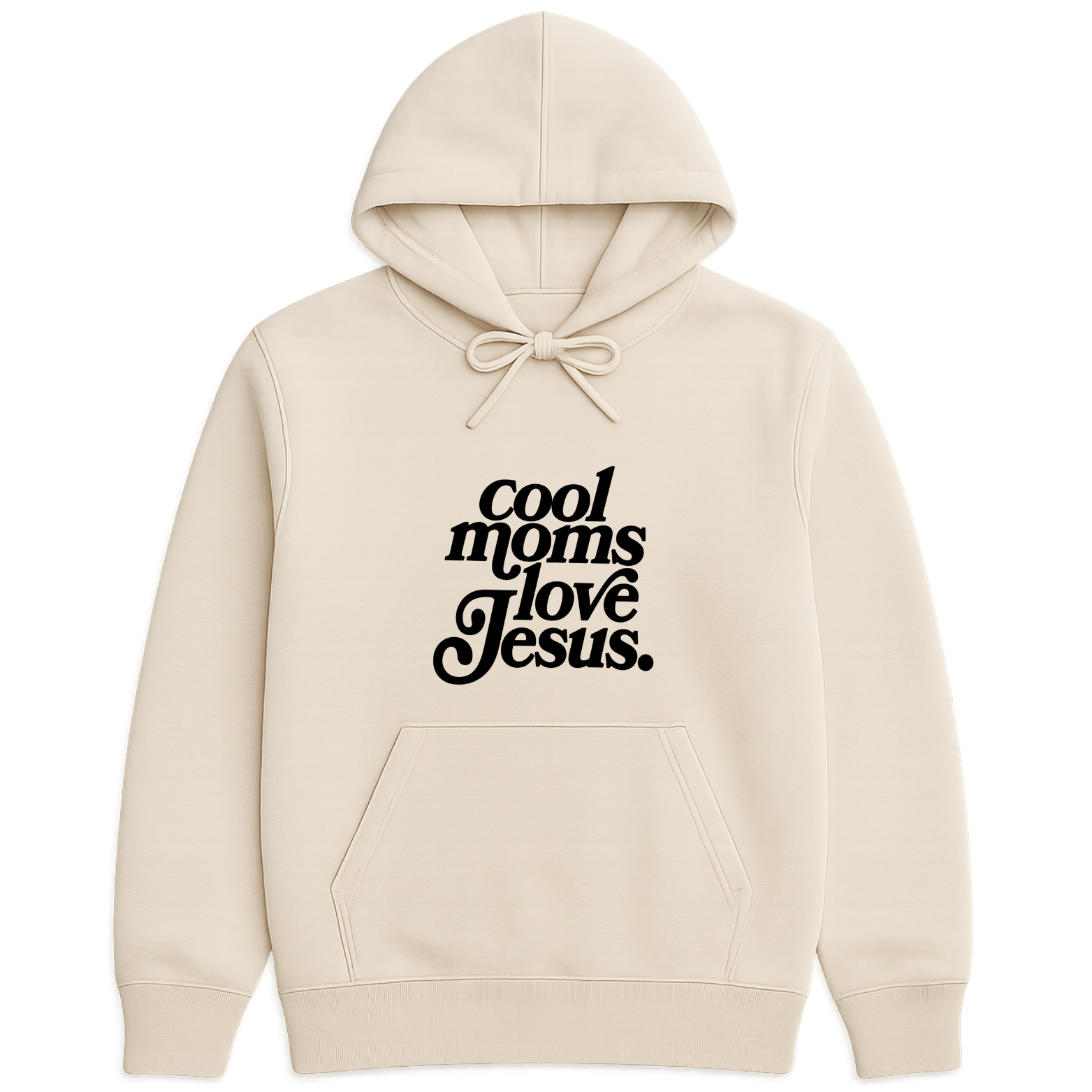 Cool Moms Love Jesus Hoodie - Natural mockup
