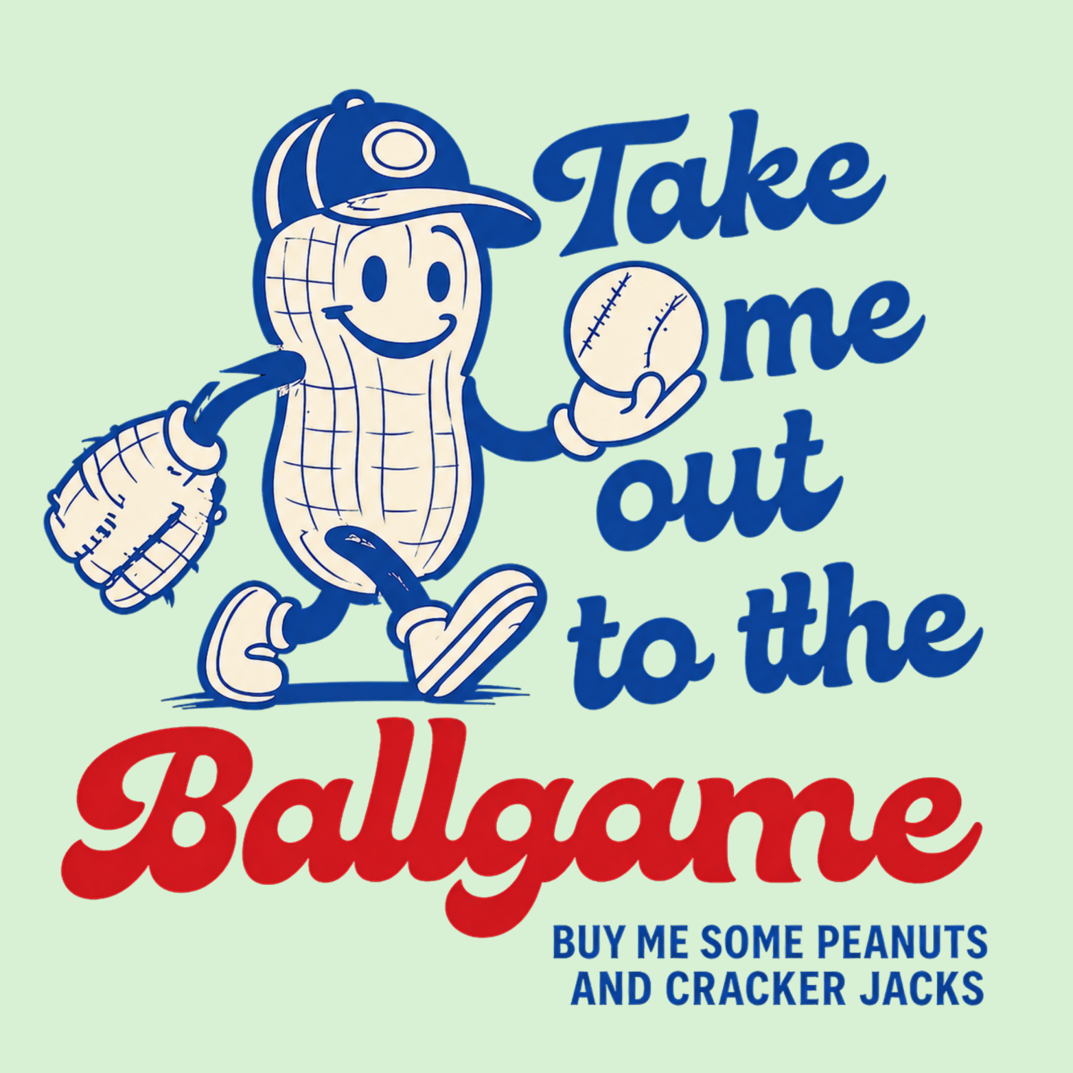 Take Me Out To The Ballgame Women's Racerback Tank - Mint design preview