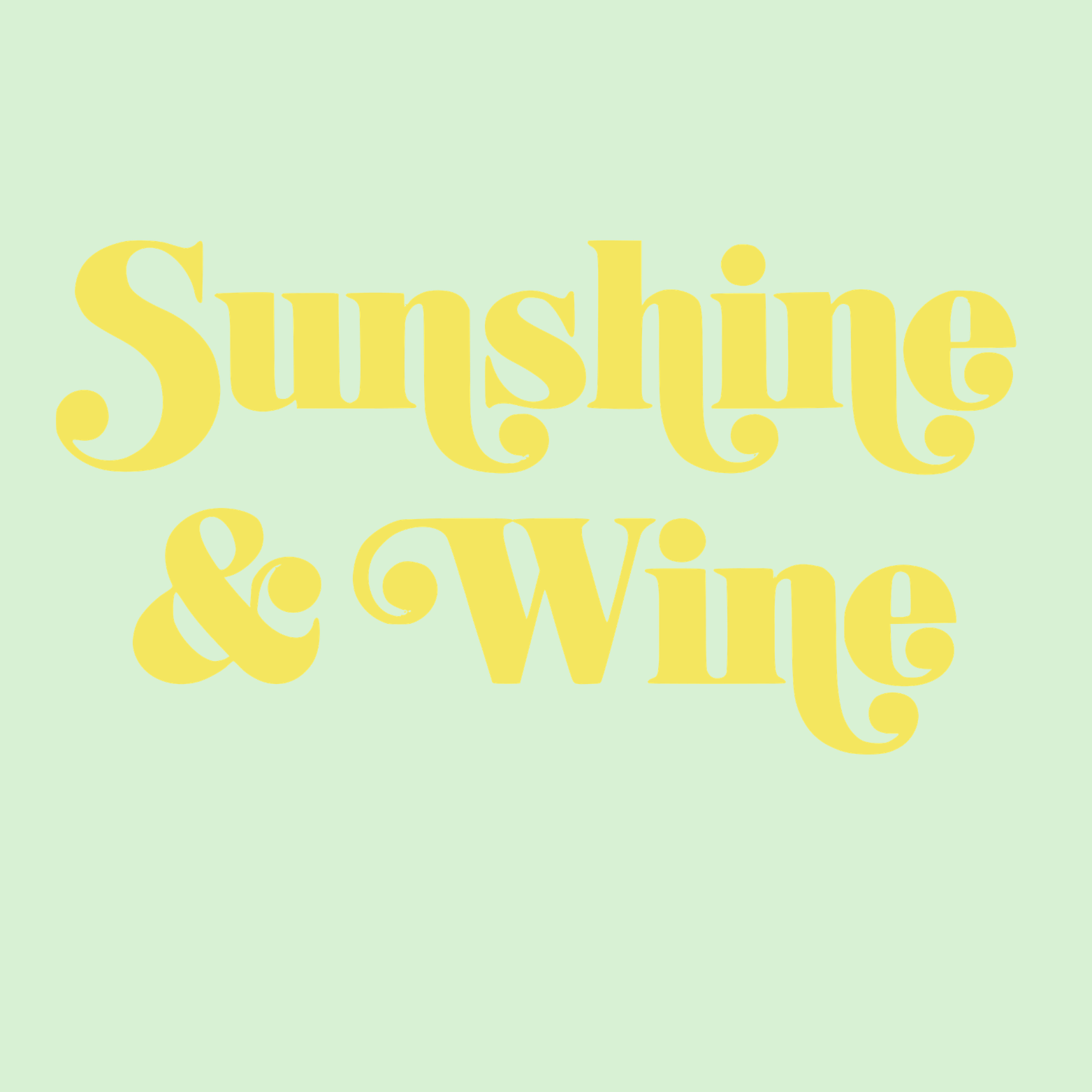 Sunshine & Wine Women's Racerback Tank - Mint design preview