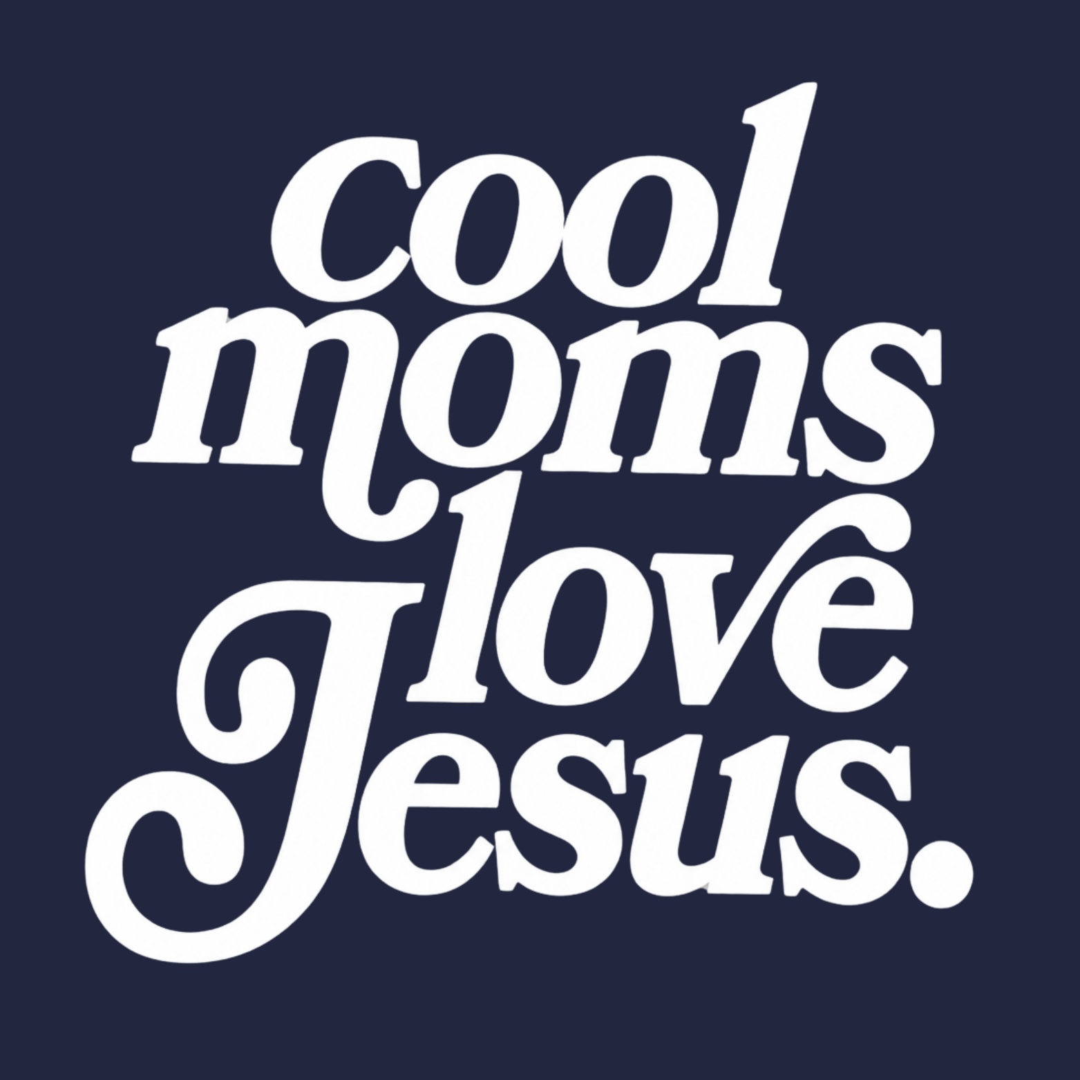 Cool Moms Love Jesus Women's Ultra-Premium Triblend T-Shirt - Navy design preview