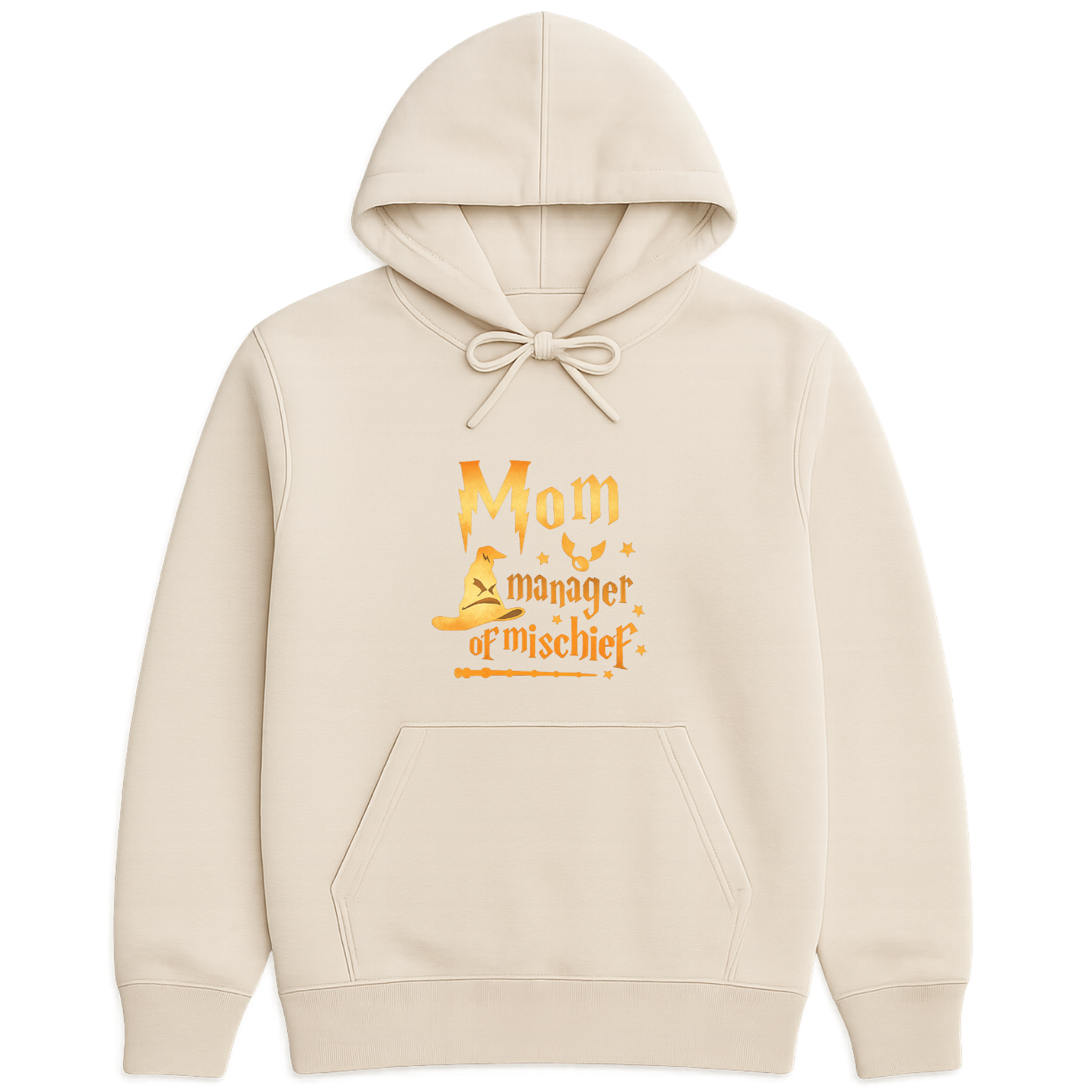 Mom Manager Of Mischief Hoodie - Natural mockup