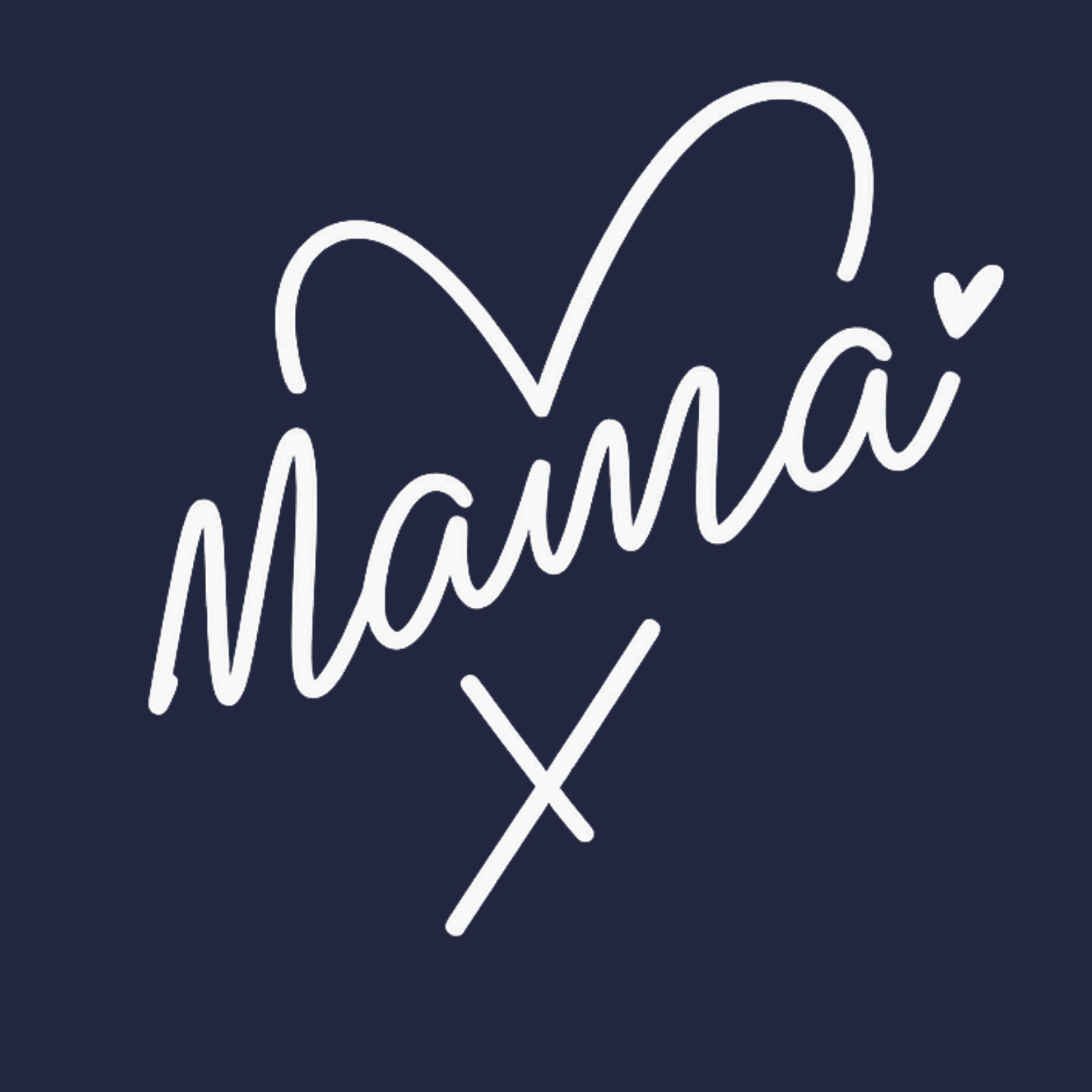 Mama Heart Women's Ultra-Premium Triblend T-Shirt - Navy design preview