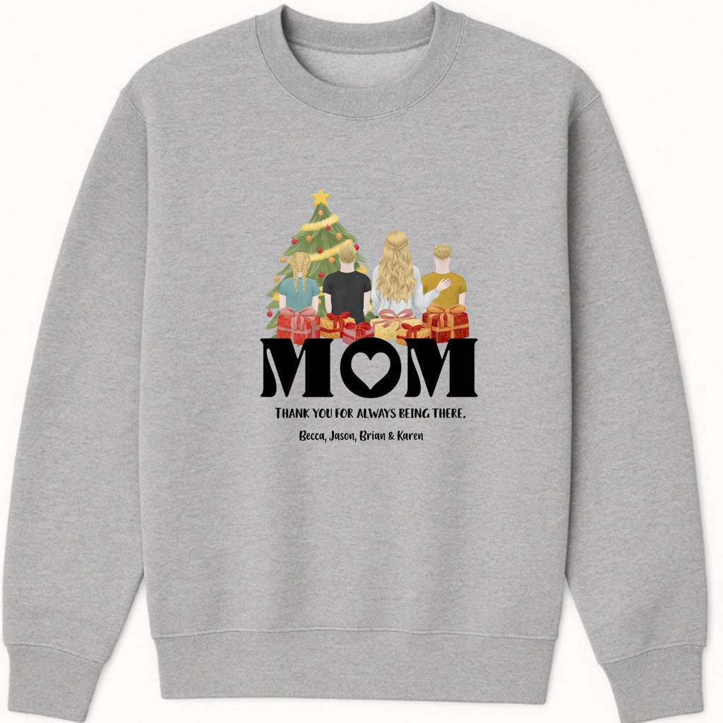 Mom, thank you for always being there Sweatshirt hero product mockup