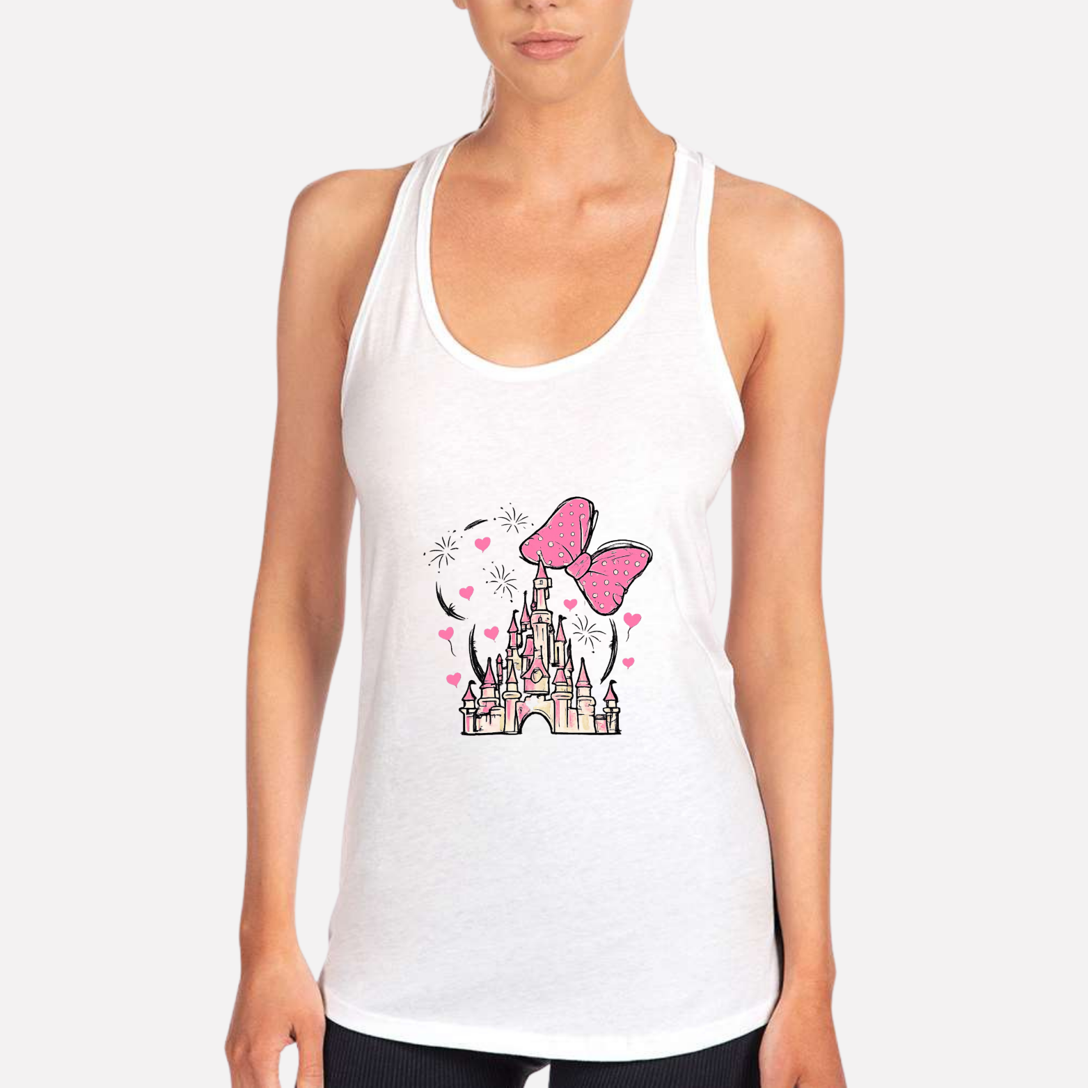 Magical Women's Racerback Tank - White front mockup