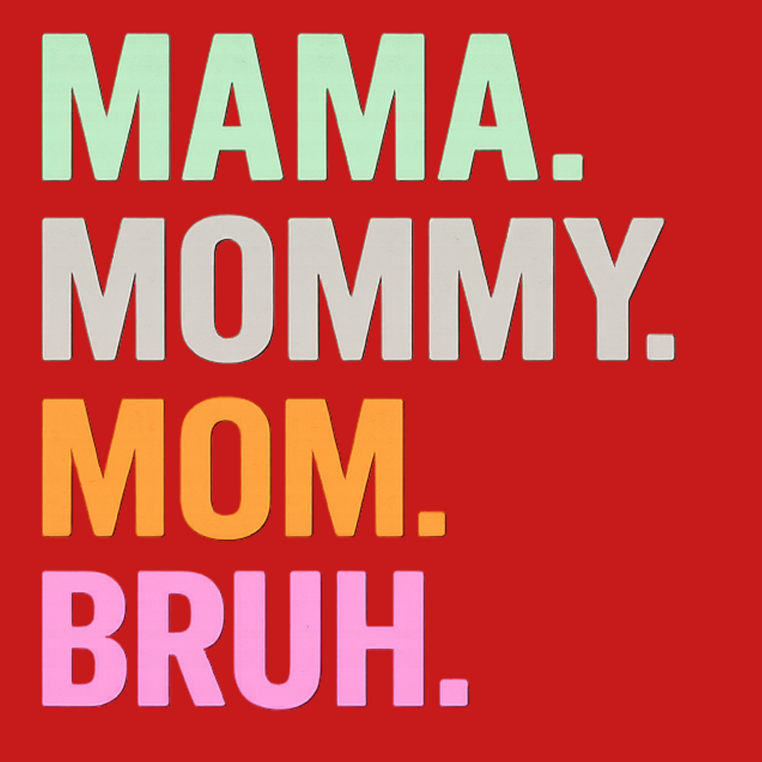 Mom Bruh Crewneck Sweatshirt - Red design preview