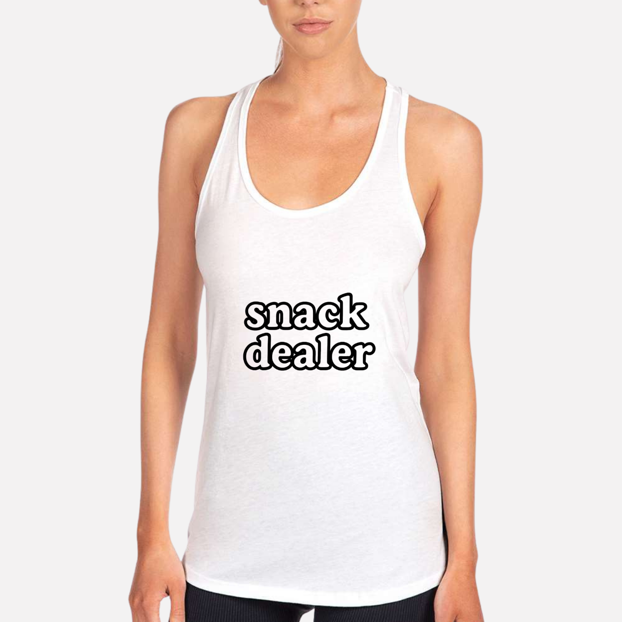Mom Snack Dealer Women's Racerback Tank color variation 15
