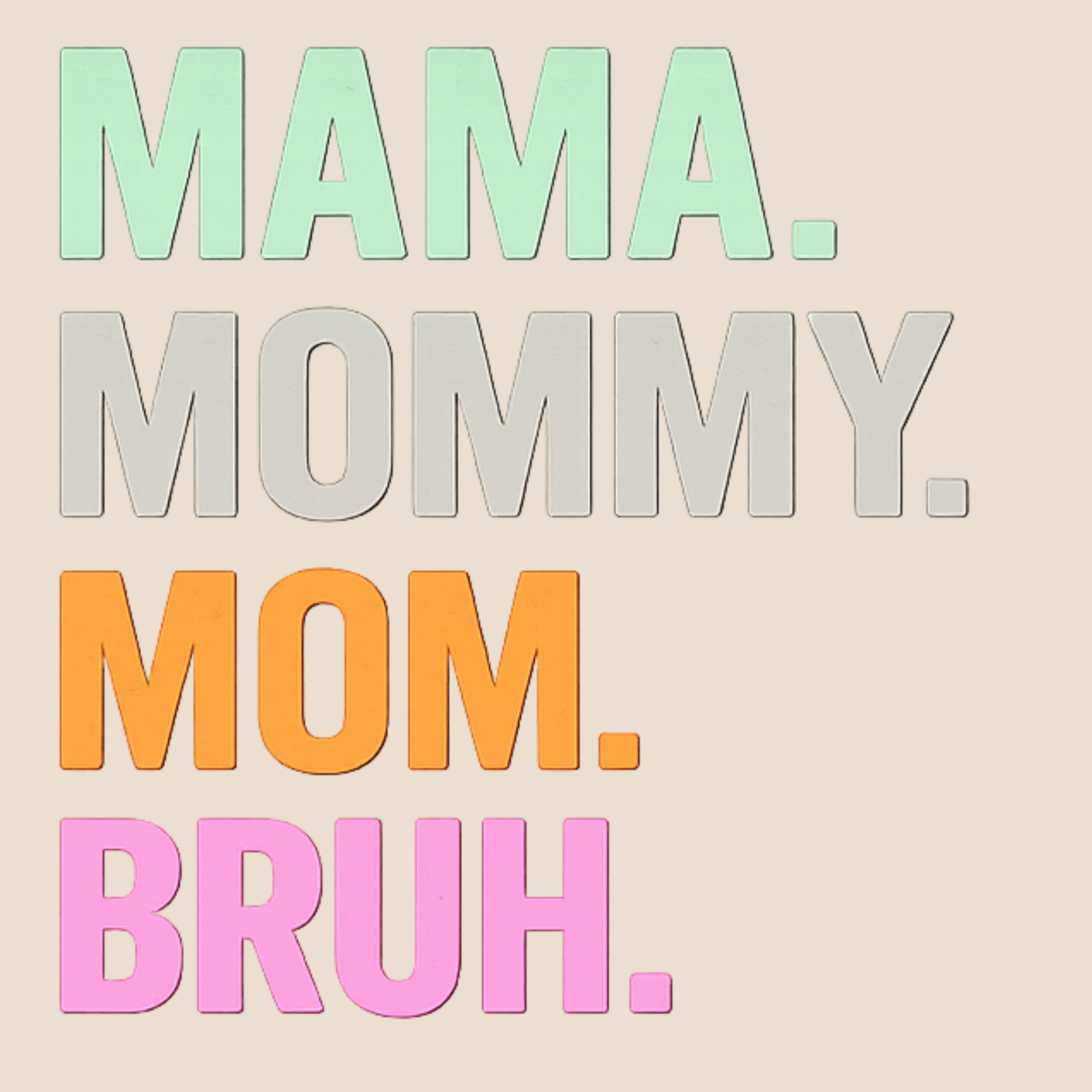 Mom Bruh Hoodie - Natural design preview