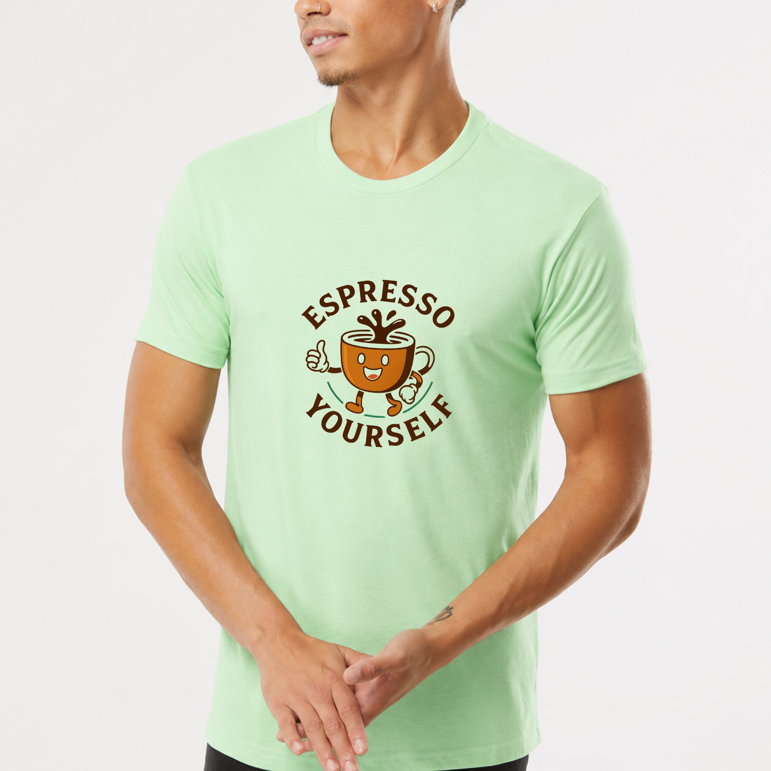 Espresso Yourself Classic T-Shirt - Mint front mockup