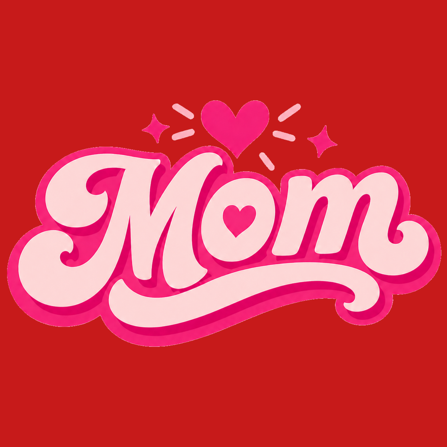 Mom Heart Crewneck Sweatshirt - Red design preview
