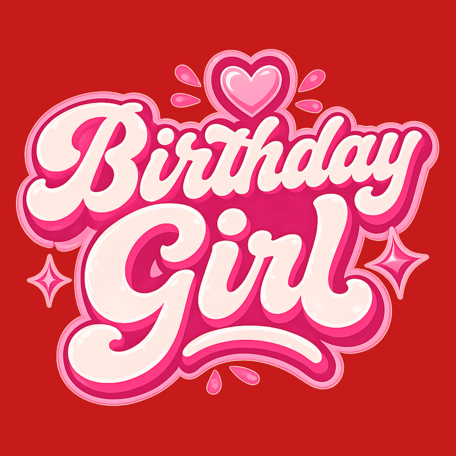 Birthday Girl Crewneck Sweatshirt - Red design preview