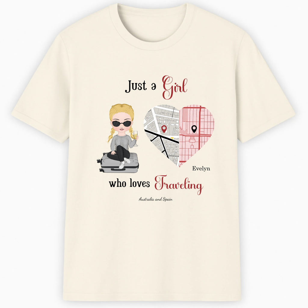 Just a Girl who loves Traveling Classic T-Shirt hero product mockup
