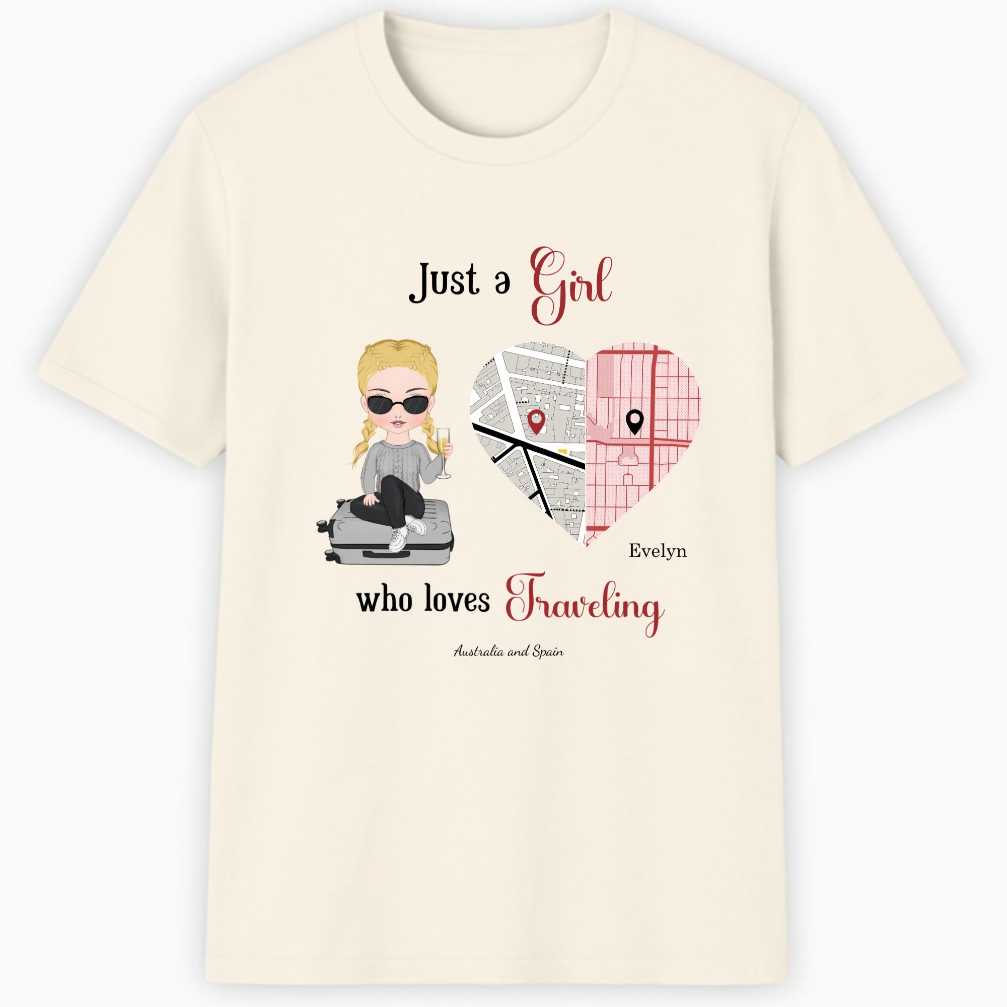 Just a Girl who loves Traveling Classic T-Shirt hero product mockup